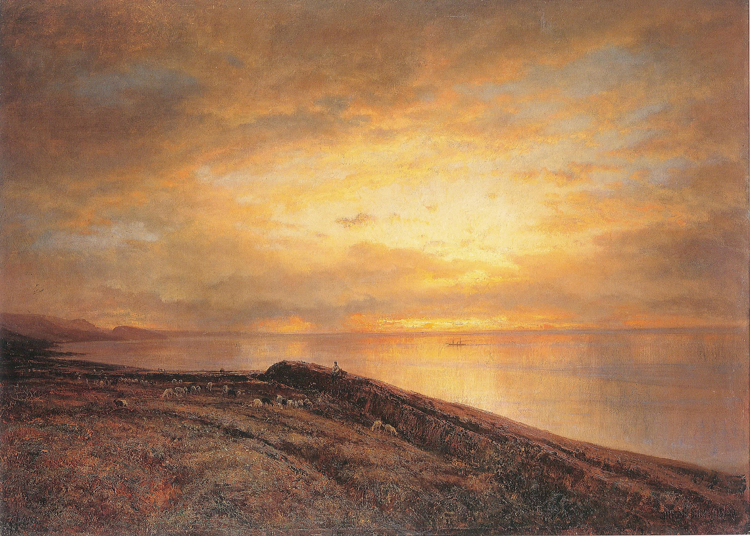 Боголюбов. Отара на берегу моря. Ай-Тодор . 1870