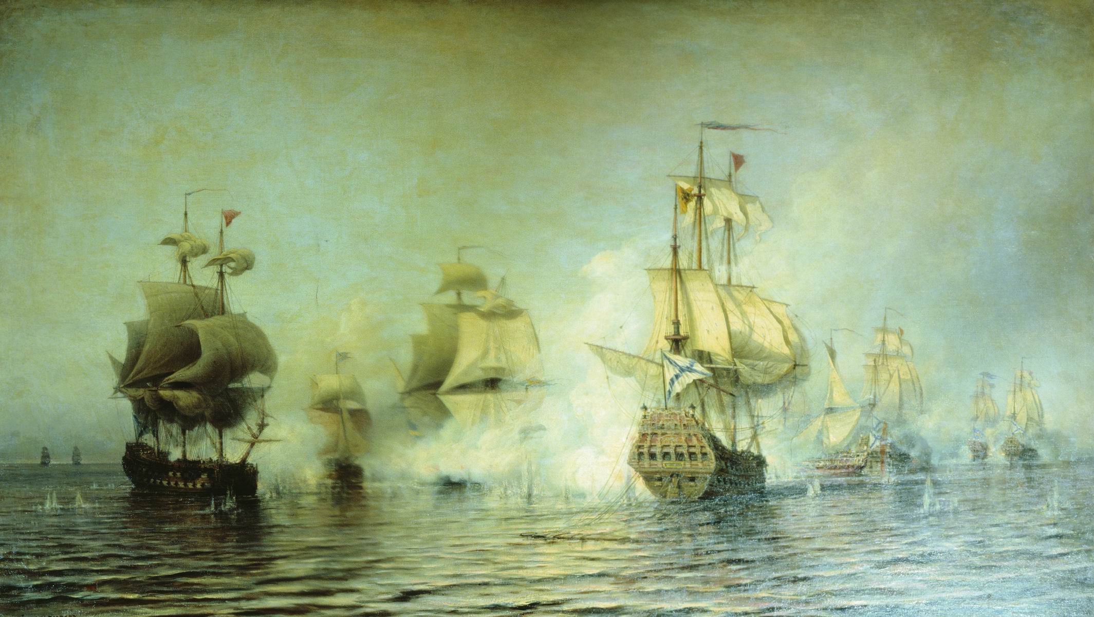 Боголюбов. Бой у острова Эзель 24 мая 1719 года. 1866