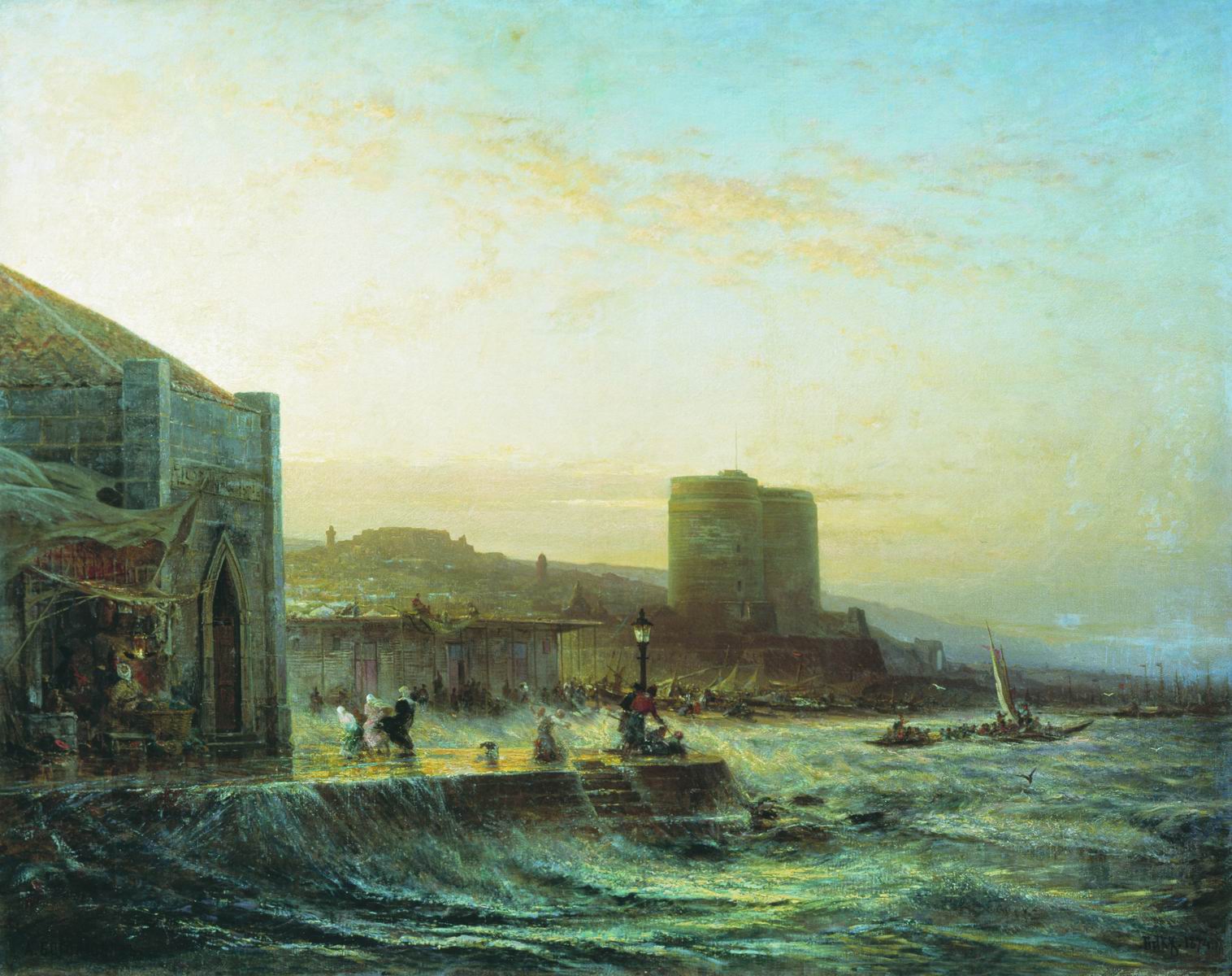 Боголюбов. Вид Баку. 1874