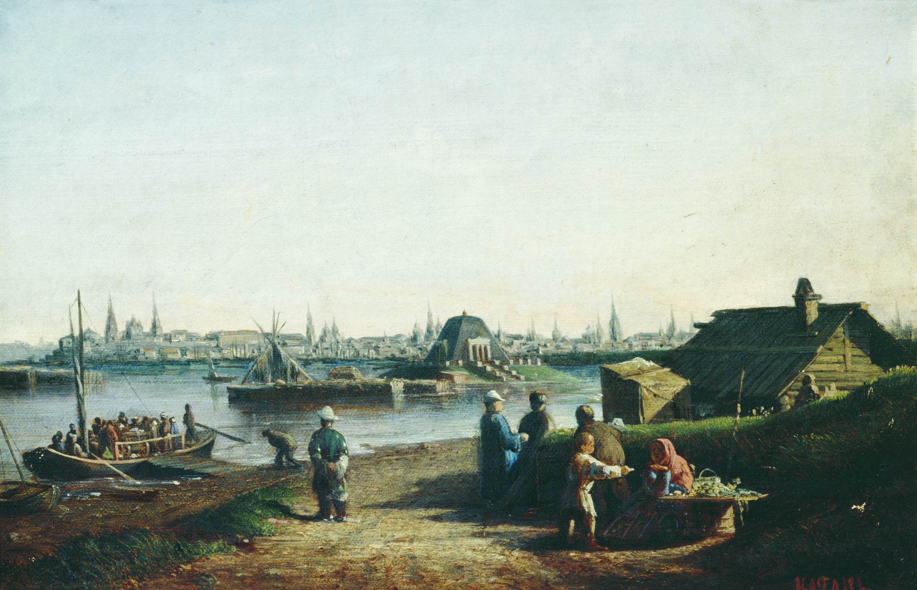 Боголюбов. Вид на Казань. 1861