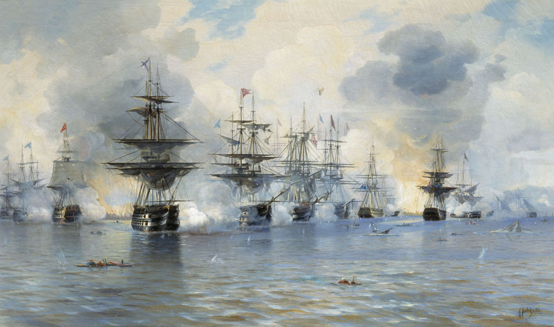 Блинов. Наваринское сражение 8 октября 1827 года. 1888
