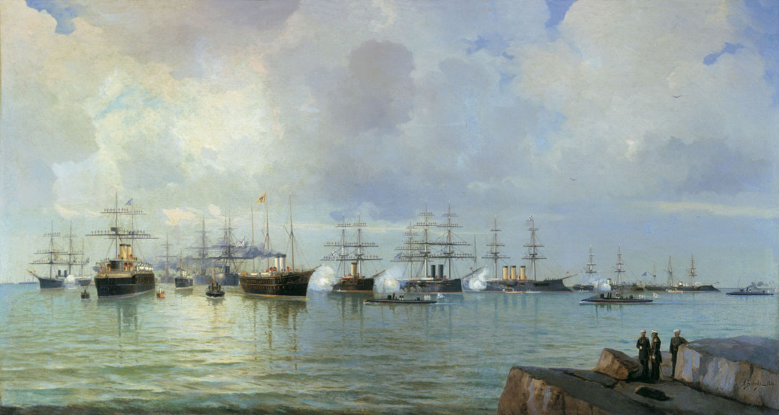 Блинов. Смотр Балтийского флота на Транзундском рейде. 1896