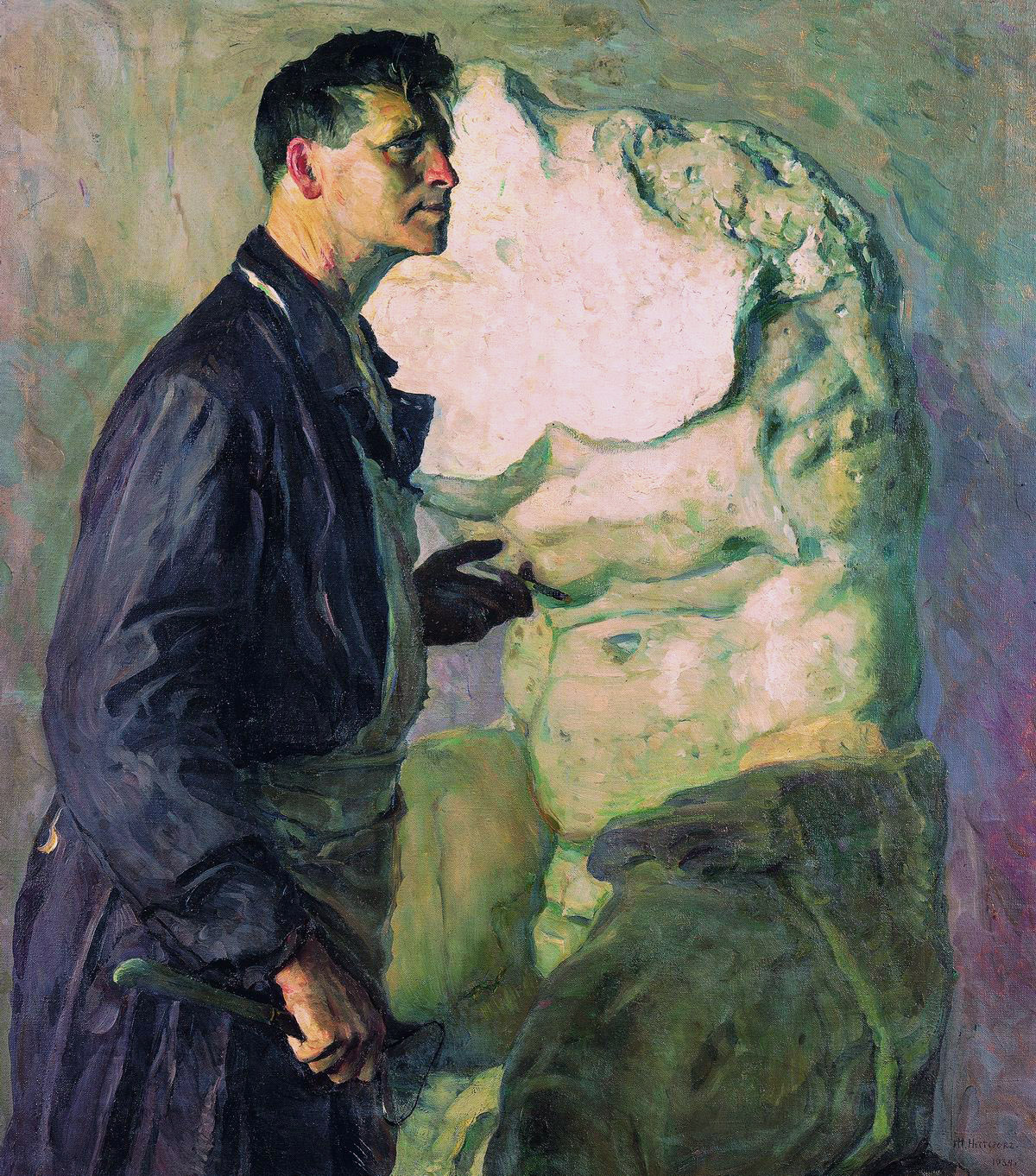 Нестеров М.. Портрет скульптора И.Д.Шадра. 1934