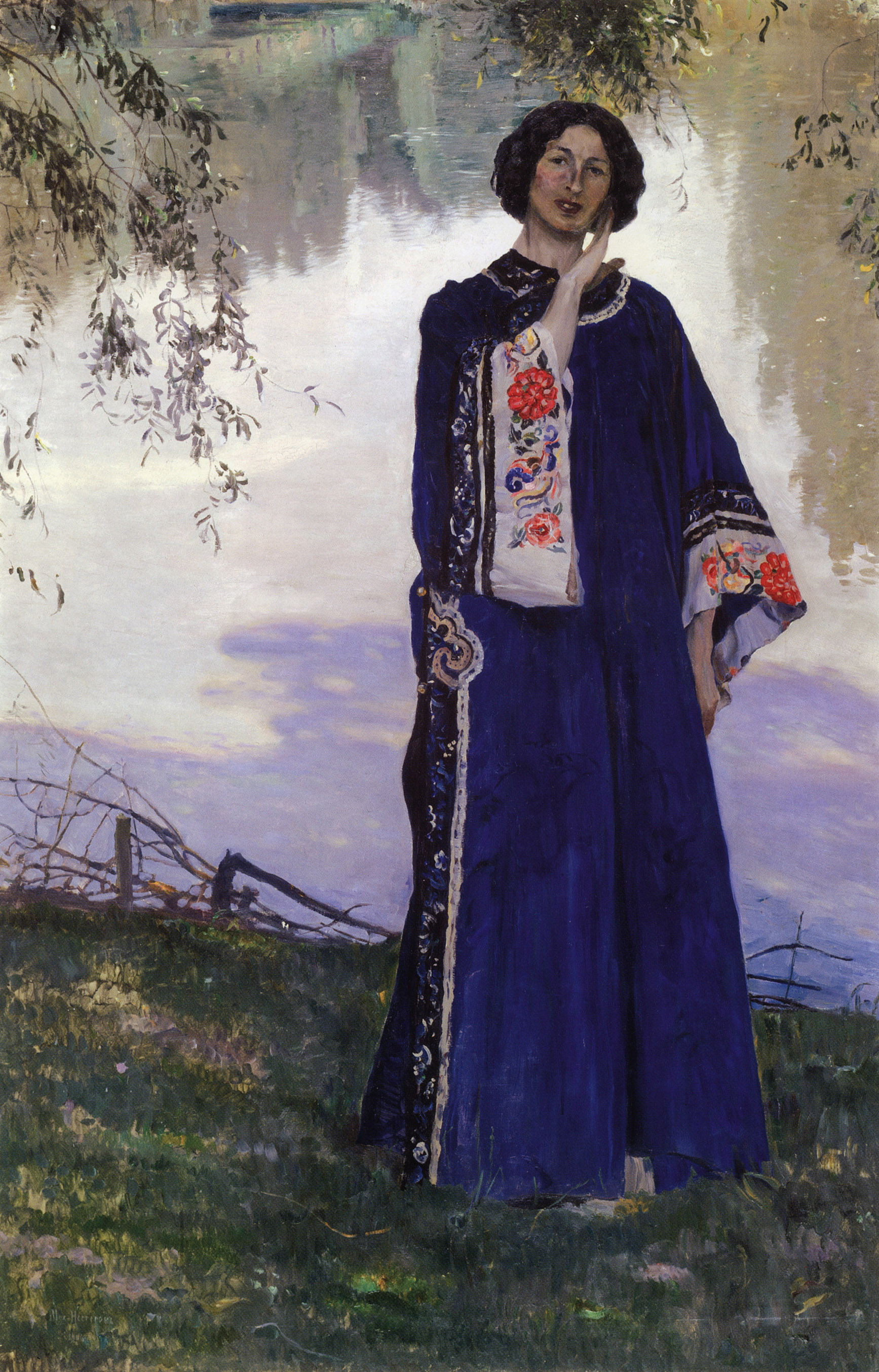 Нестеров М.. Портрет жены, Е.П.Нестеровой. 1906