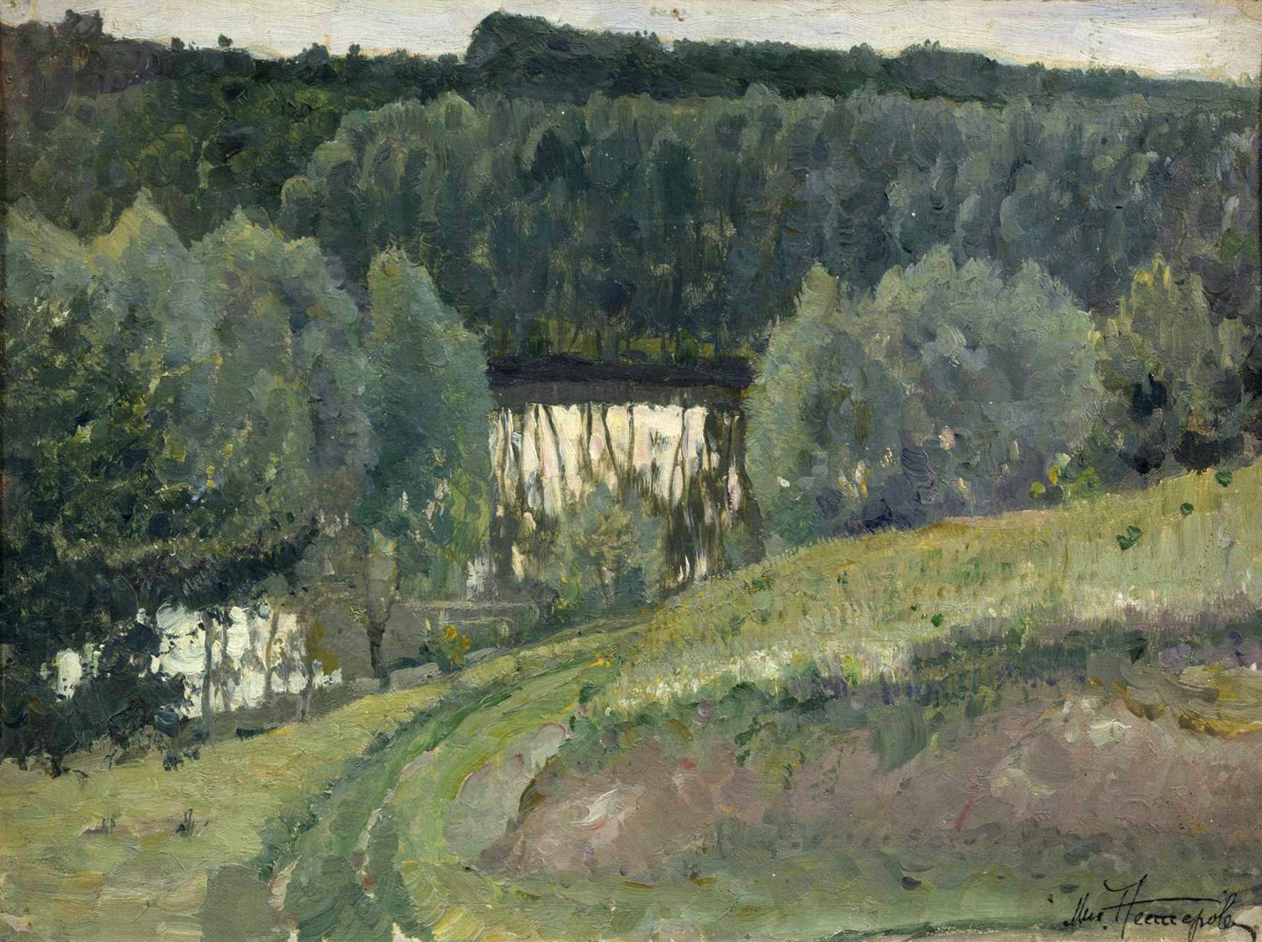 Нестеров М.. Пруд. Около хутора Княгинино. 1906