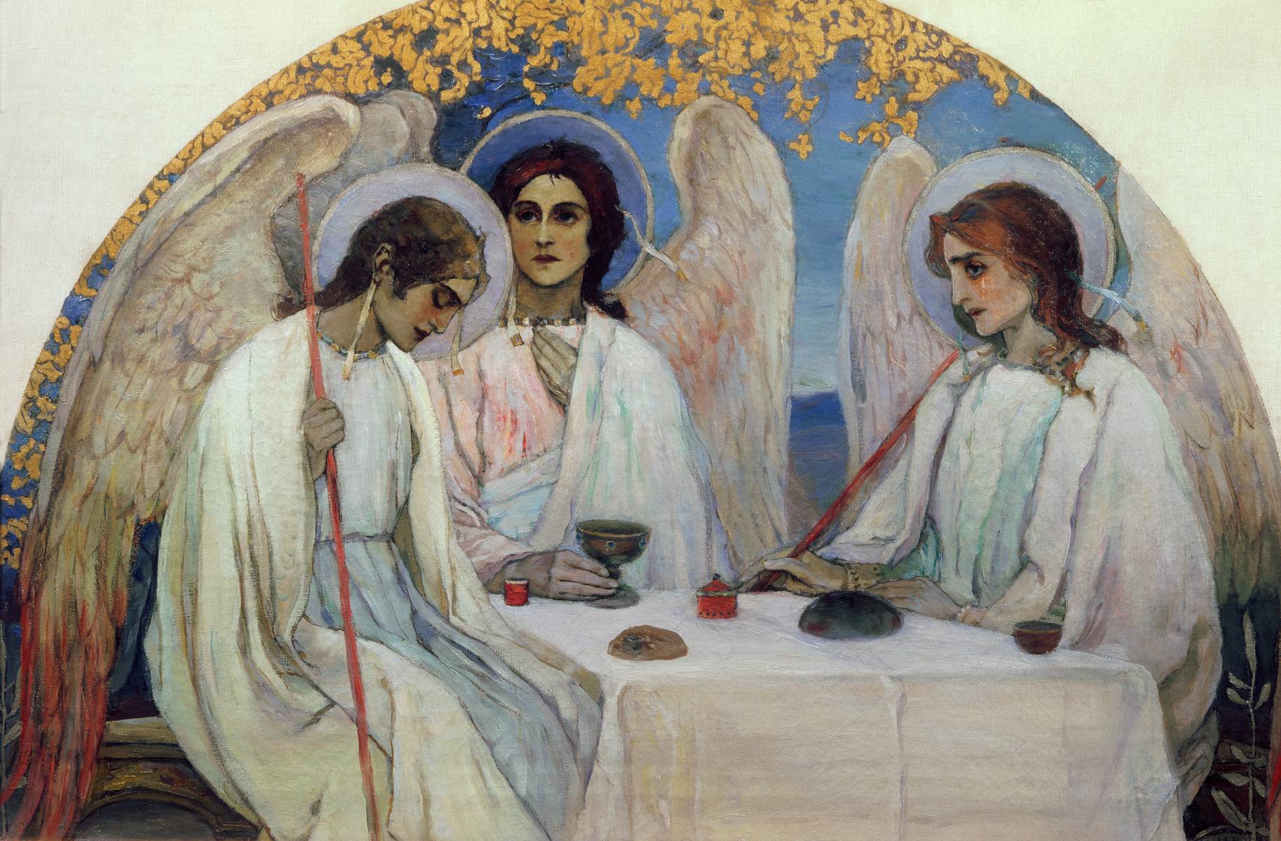 Нестеров М.. Троица Ветхозаветная. 1897