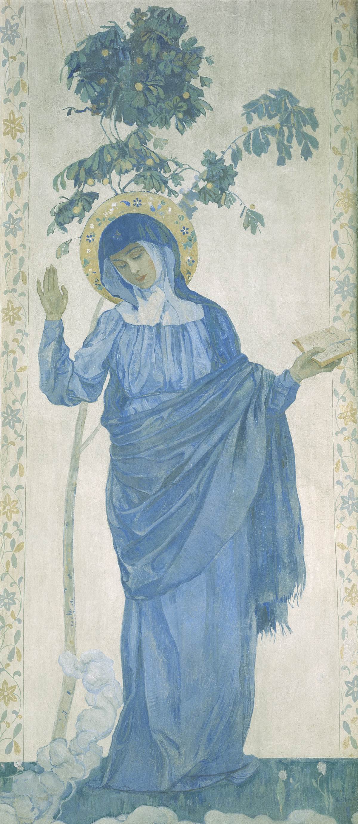 Нестеров М.. Благовещение. Дева Мария. 1910-1911