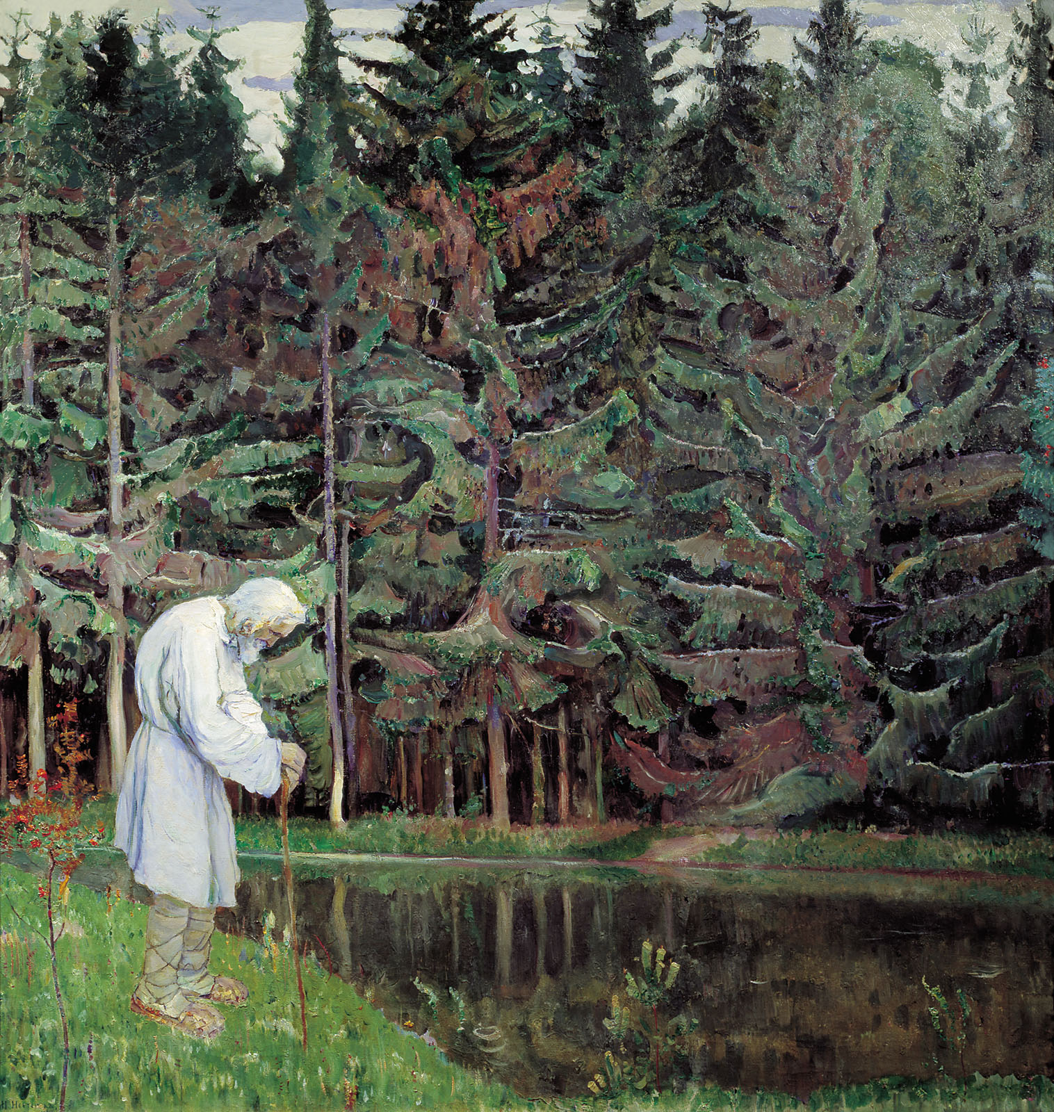 Нестеров М.. Старец. Раб Божий Авраамий. 1914-1916