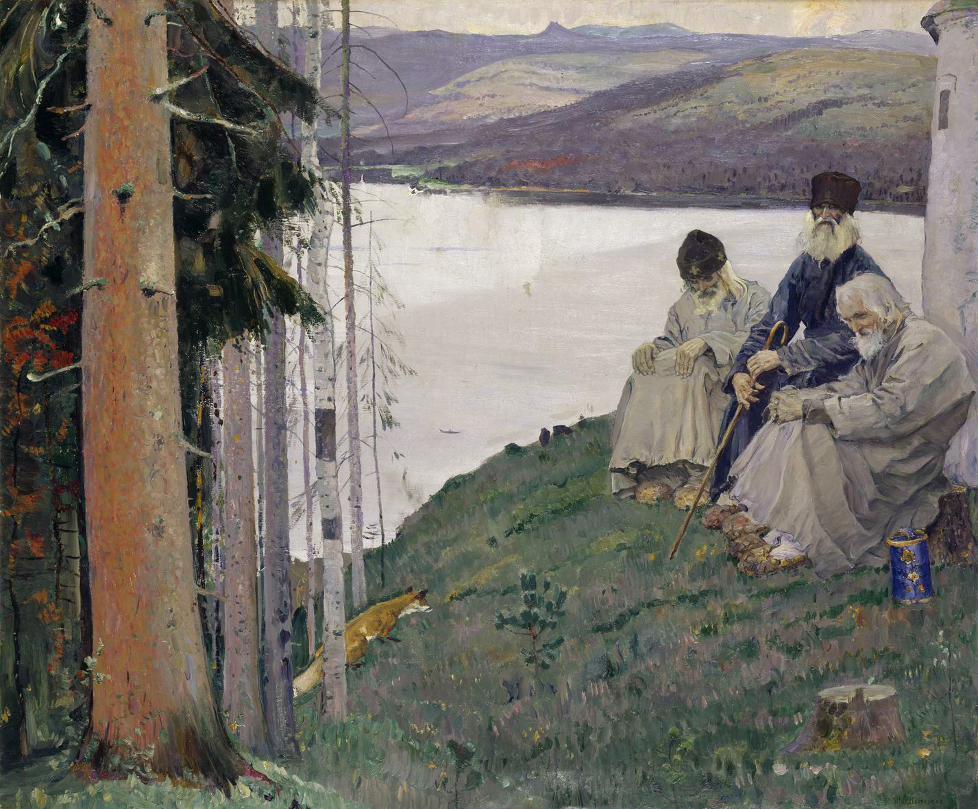Нестеров М.. Три старца (Лисичка). 1915
