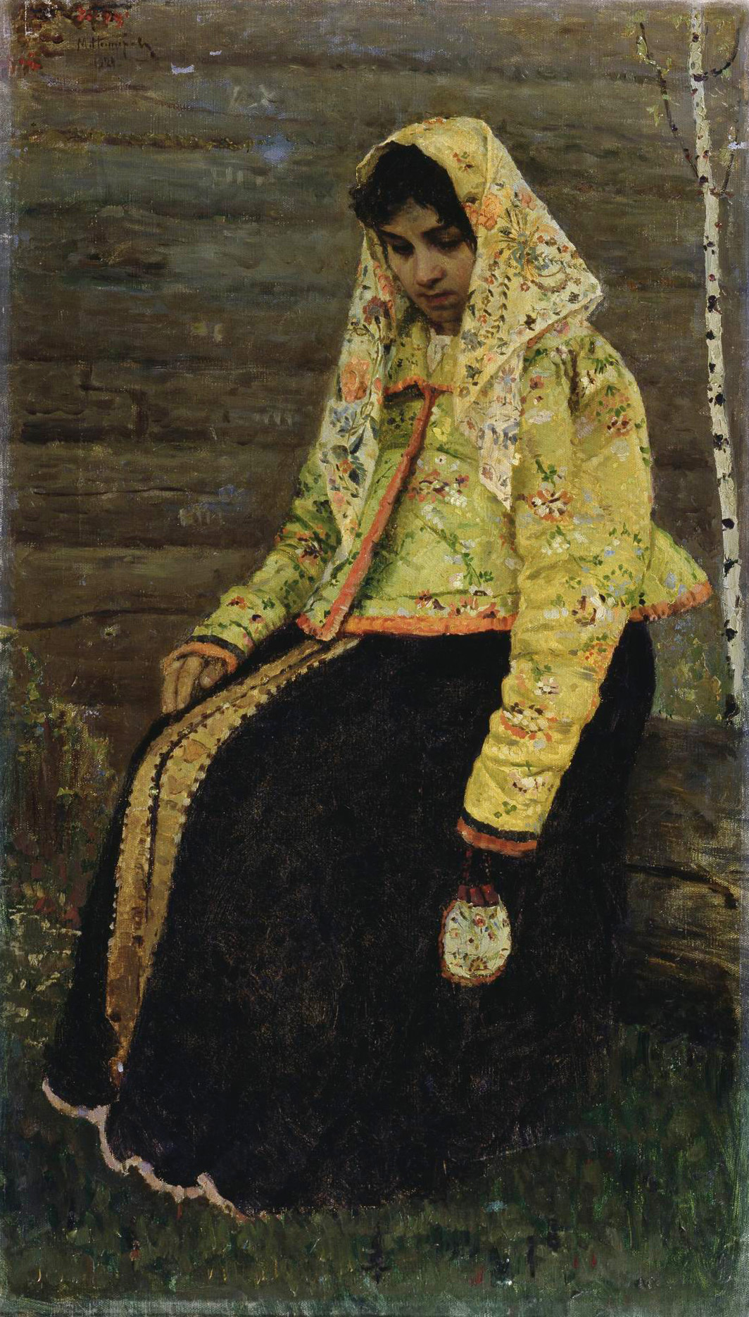 Нестеров М.. Девушка. 1888