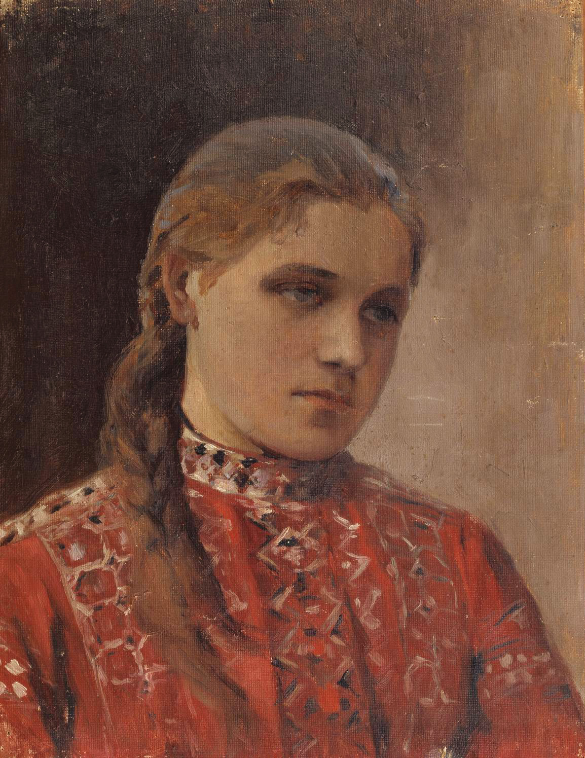 Нестеров М.. Портрет Марии Высоцкой. 1880-е