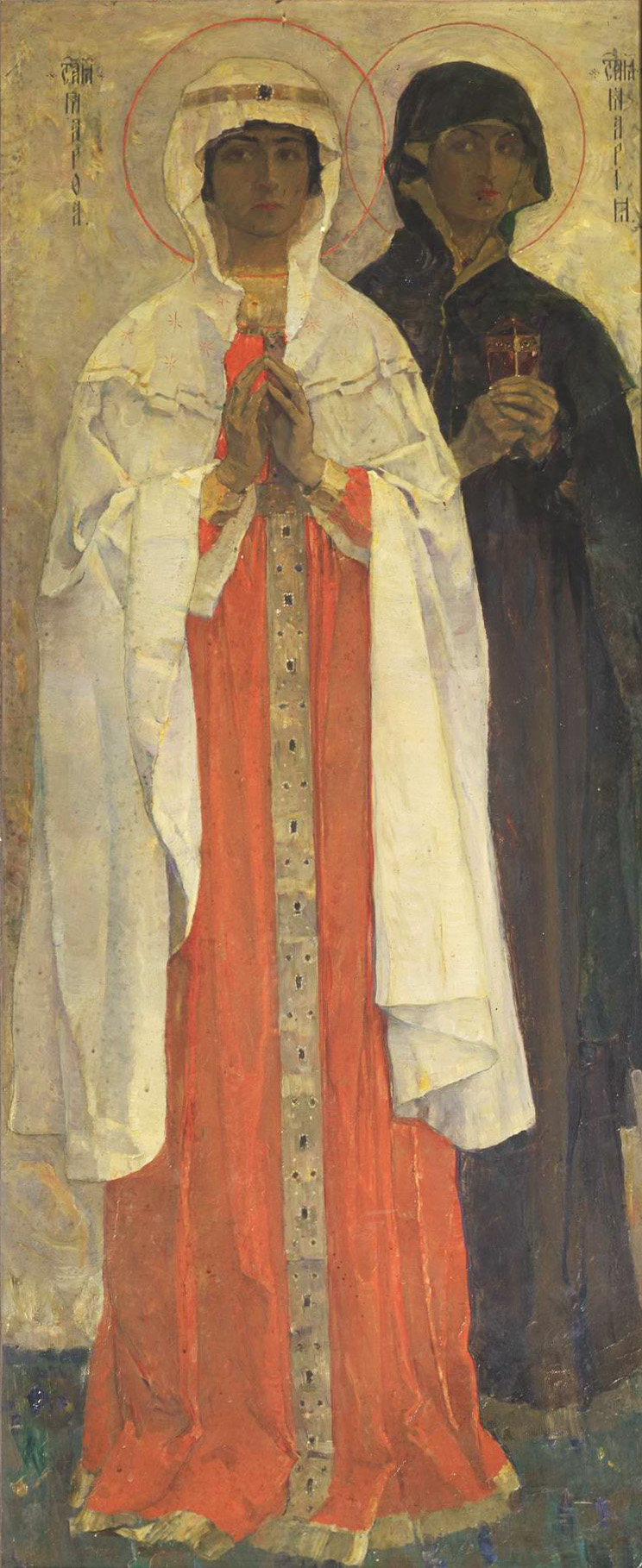 Нестеров М.. Праведная Марфа и праведная Мария. 1909