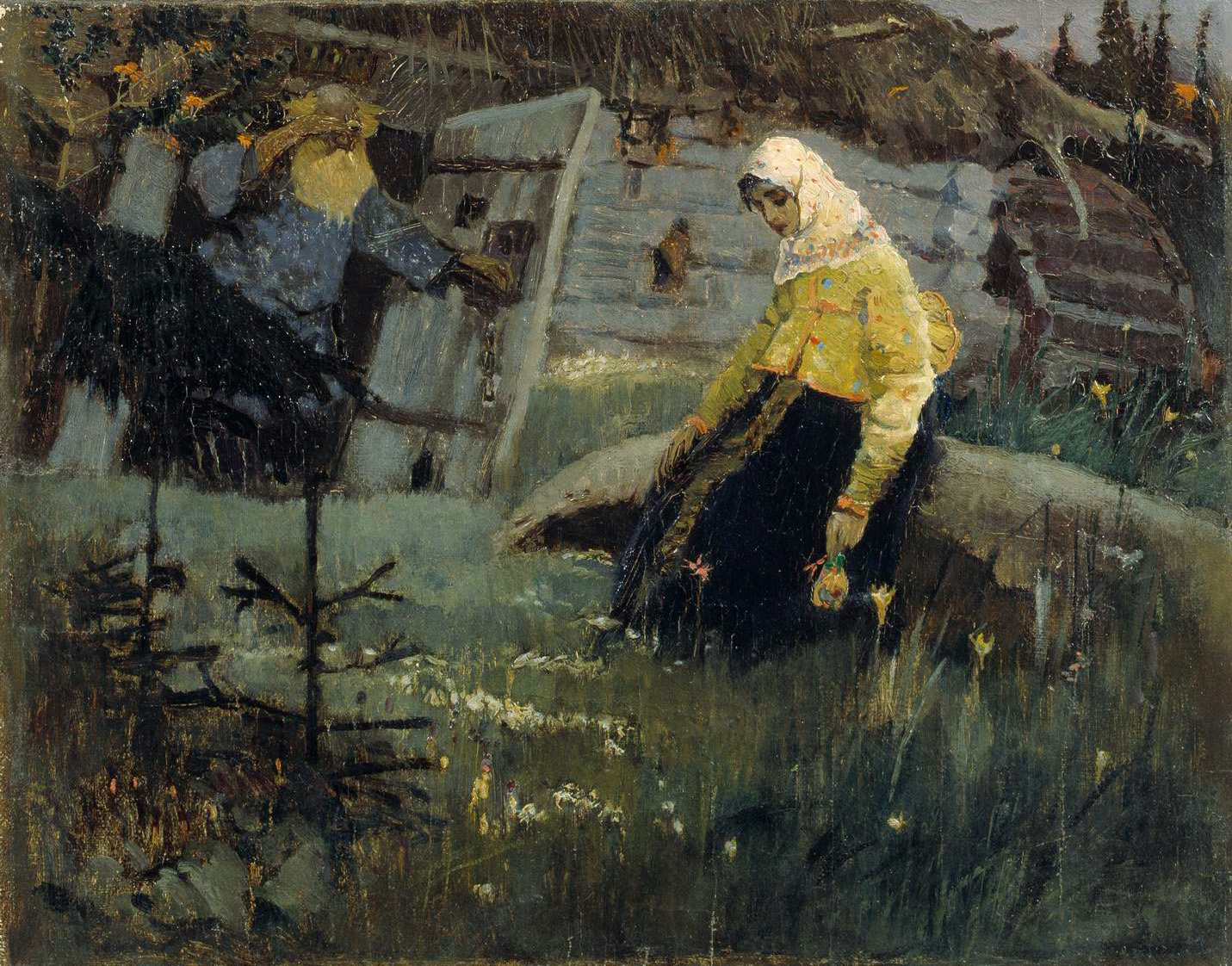 Нестеров М.. За приворотным зельем. 1888