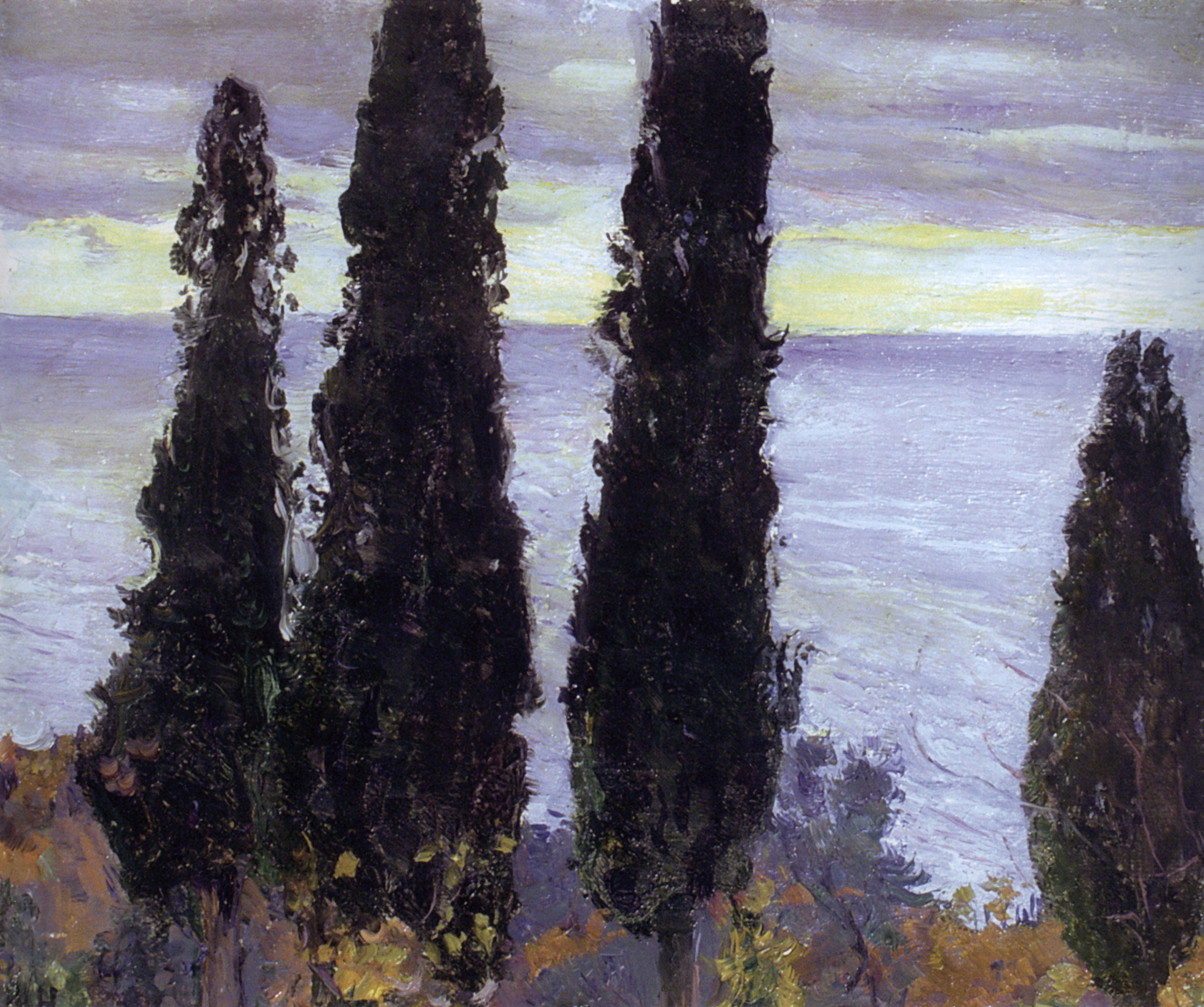 Нестеров М.. Кипарисы у моря. 1928