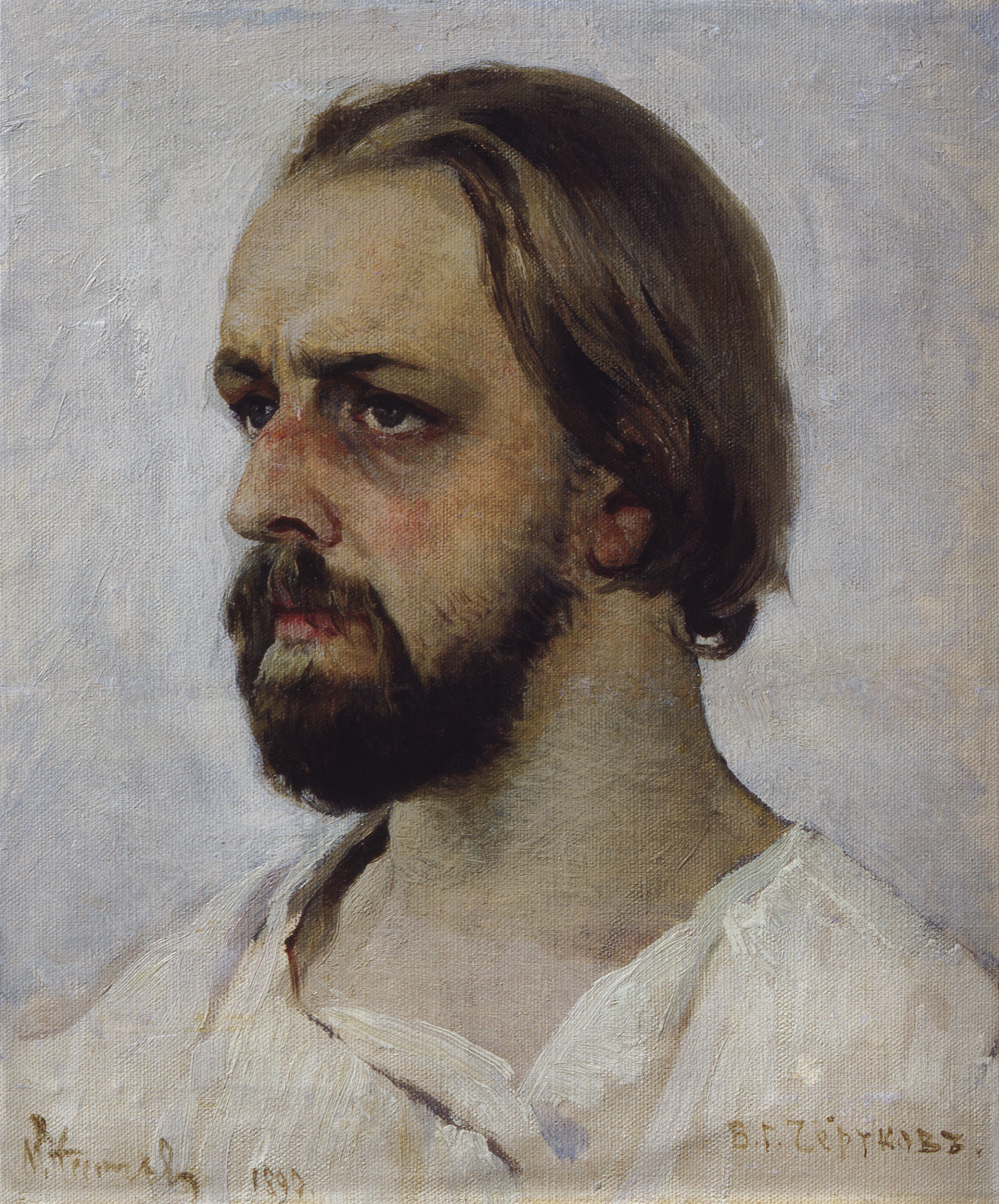 Нестеров М.. Портрет Владимира Григорьевича Черткова. 1890