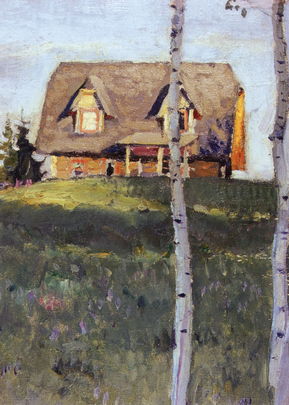 Нестеров М.. Дача В.М.Васнецова в Абрамцеве. 1916
