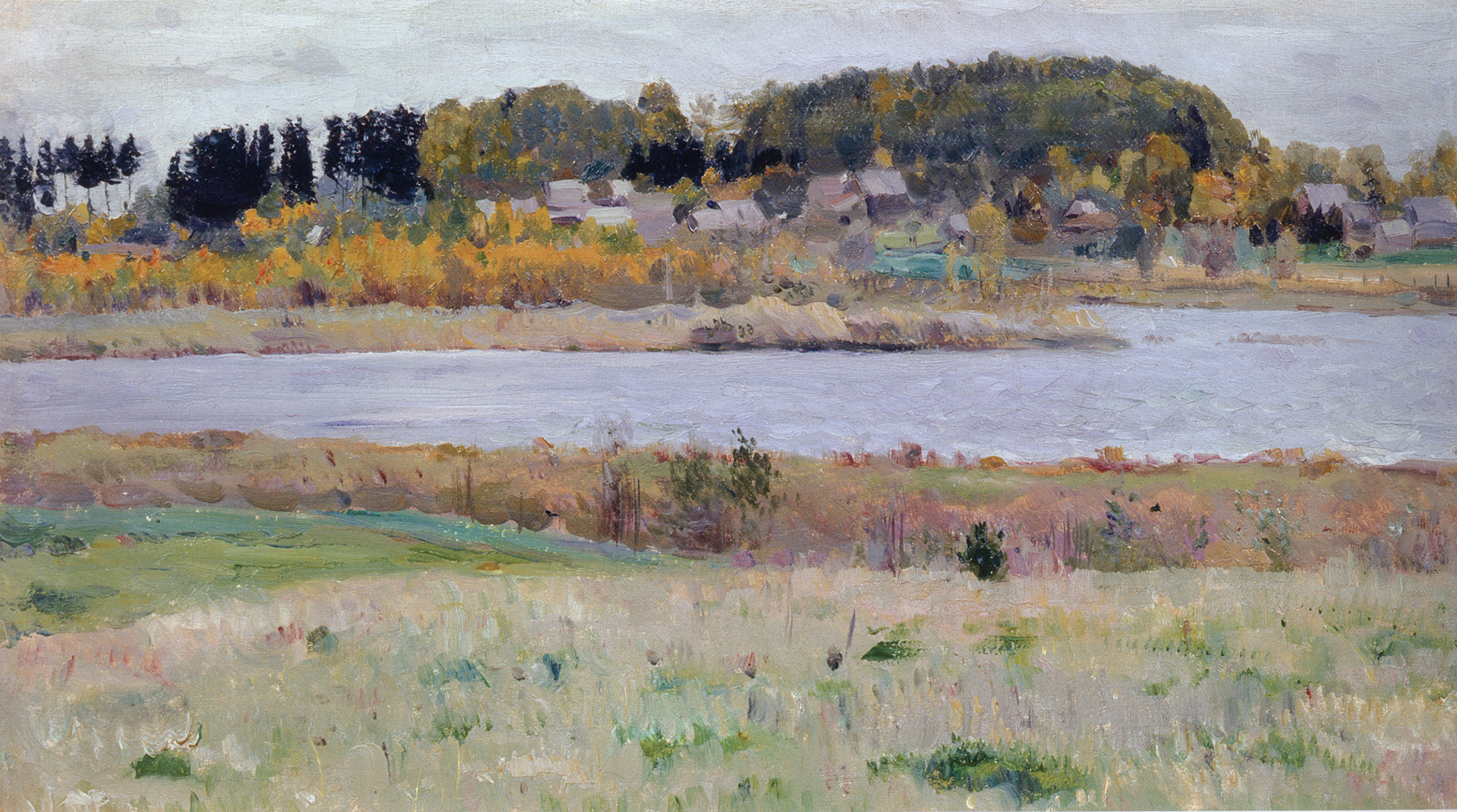 Нестеров М.. Пейзаж с рекой. 1910