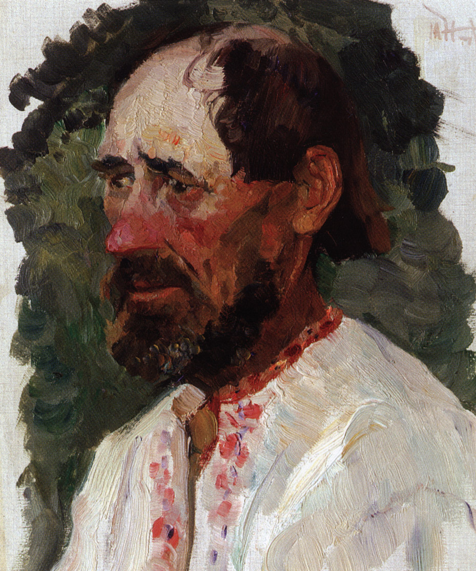 Нестеров М.. Голова мужчины. 1914