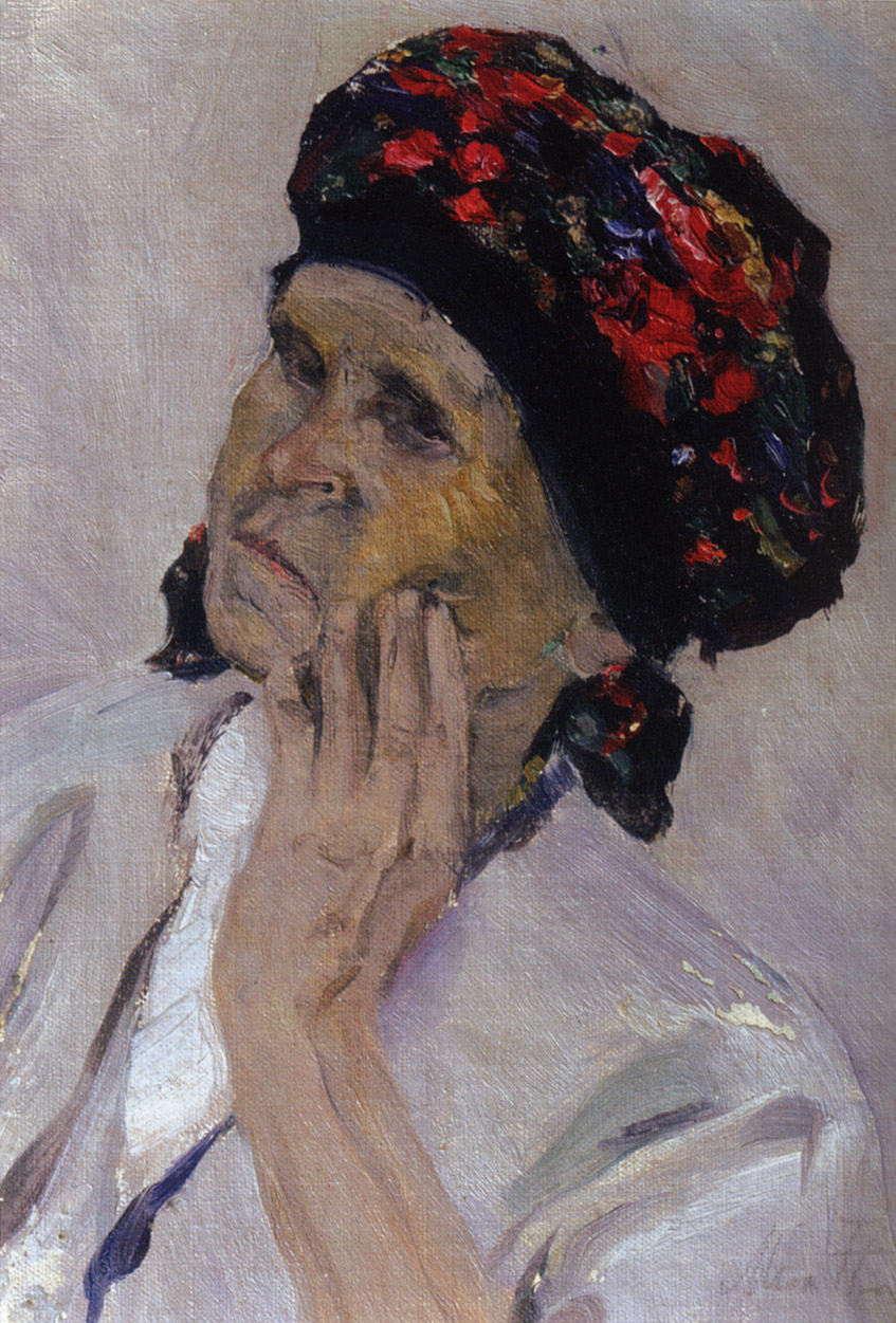 Нестеров М.. Пожилая женщина в черном очипке. 1910-1916