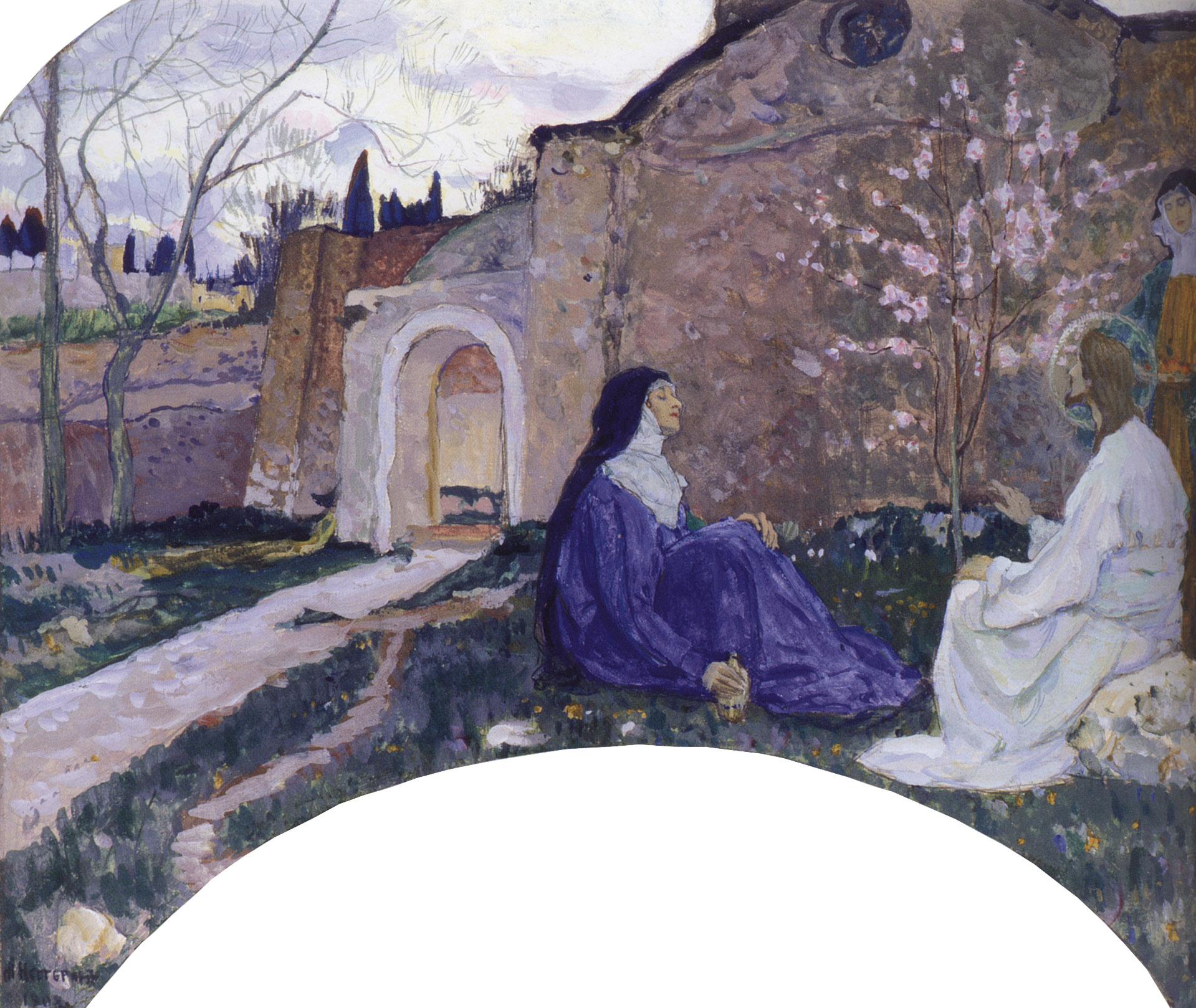 Нестеров М.. Христос у Марфы и Марии. 1908