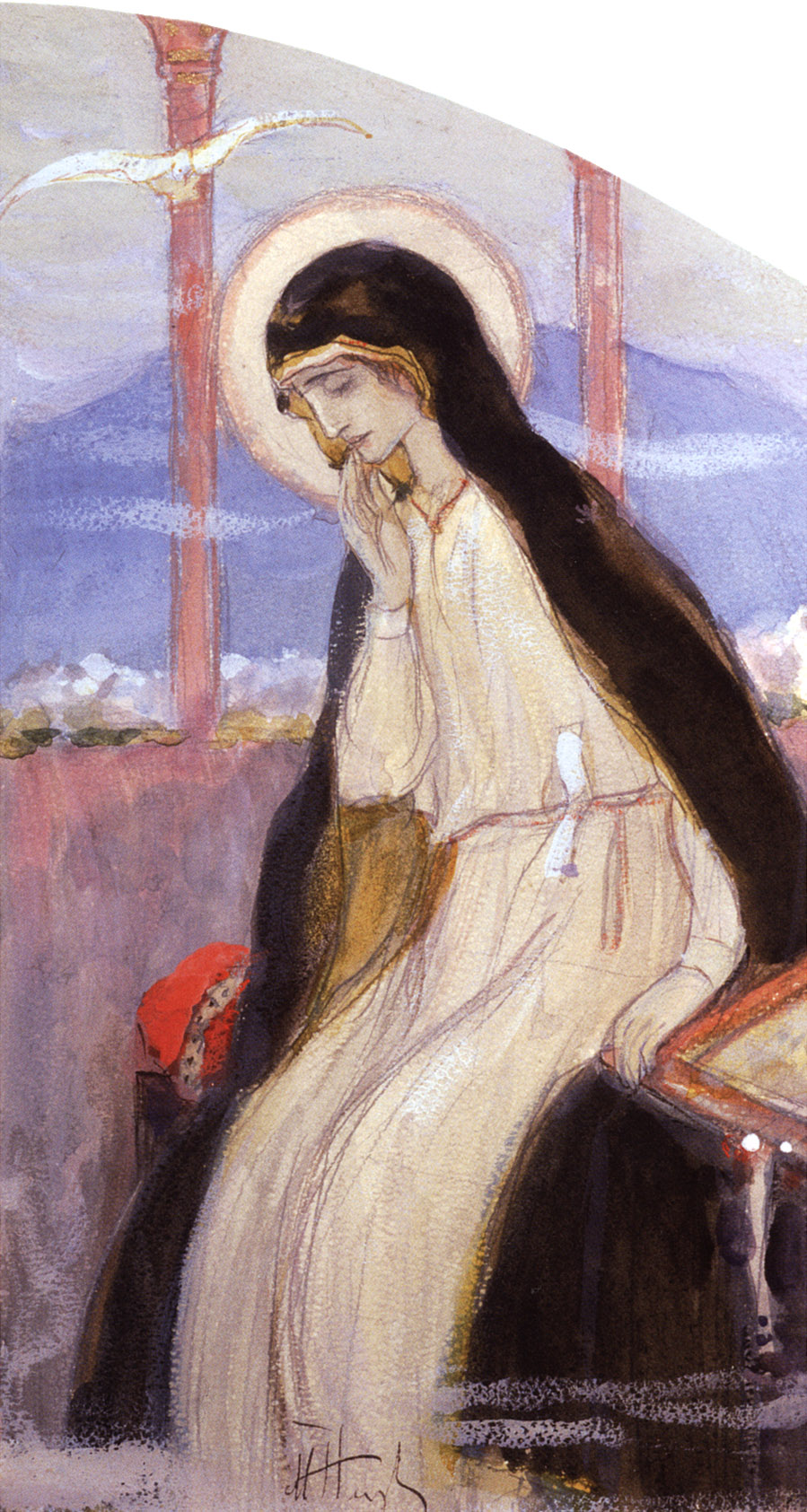 Нестеров М.. Дева Мария. 1899-1900