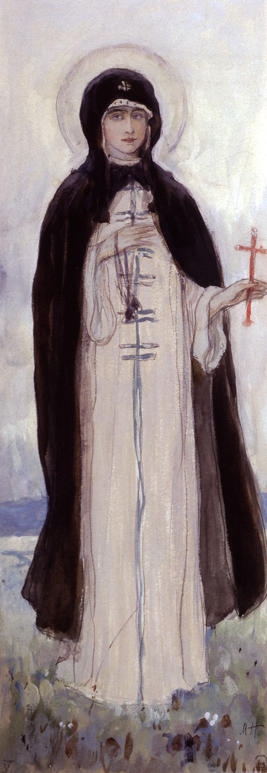 Нестеров М.. Преподобная Ксения. 1899-1900