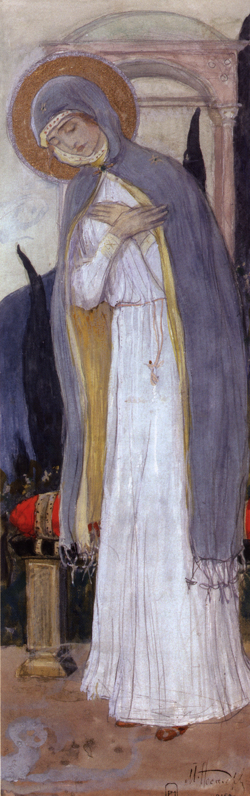 Нестеров М.. Дева Мария. 1899-1900