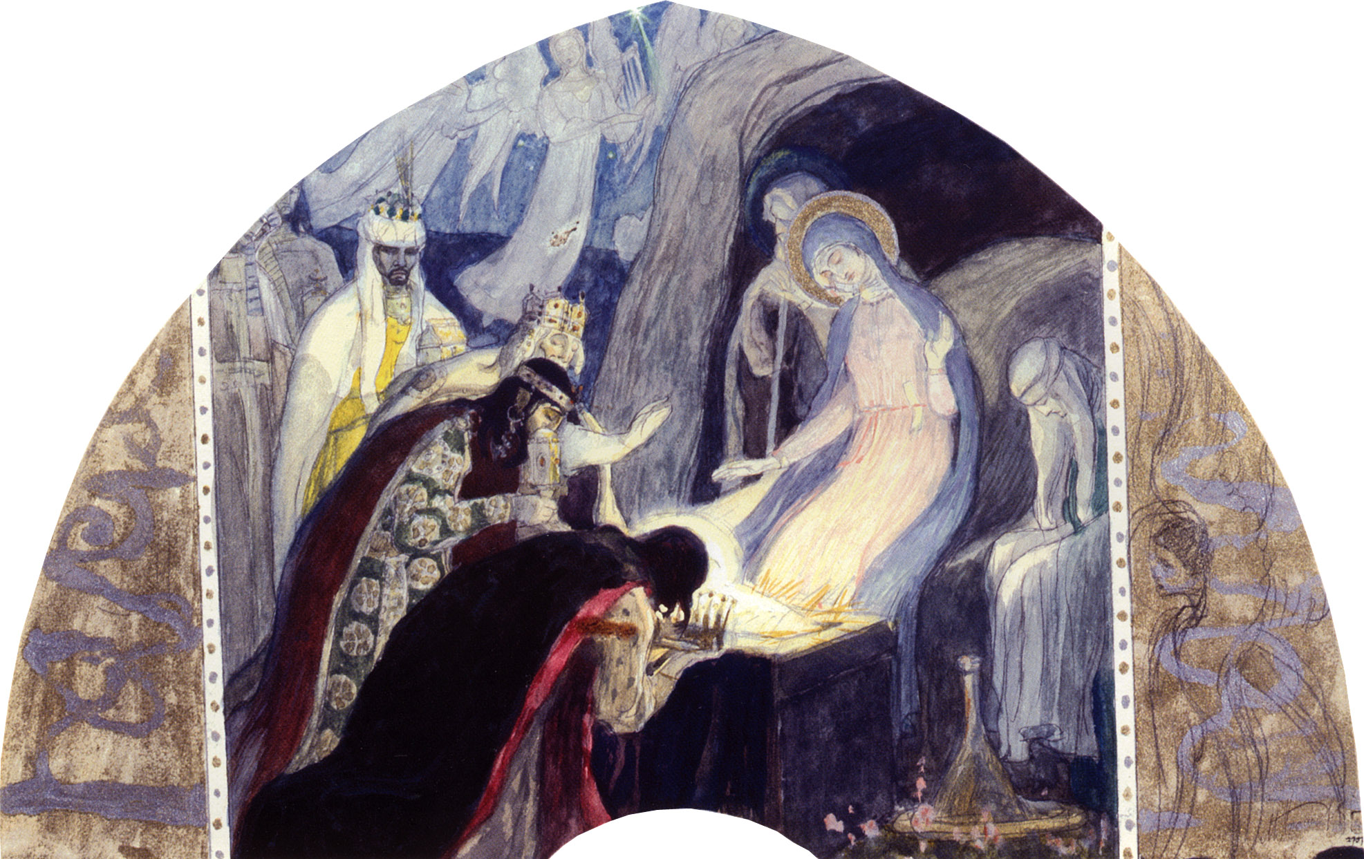 Нестеров М.. Рождество (Поклон царей). 1899-1900