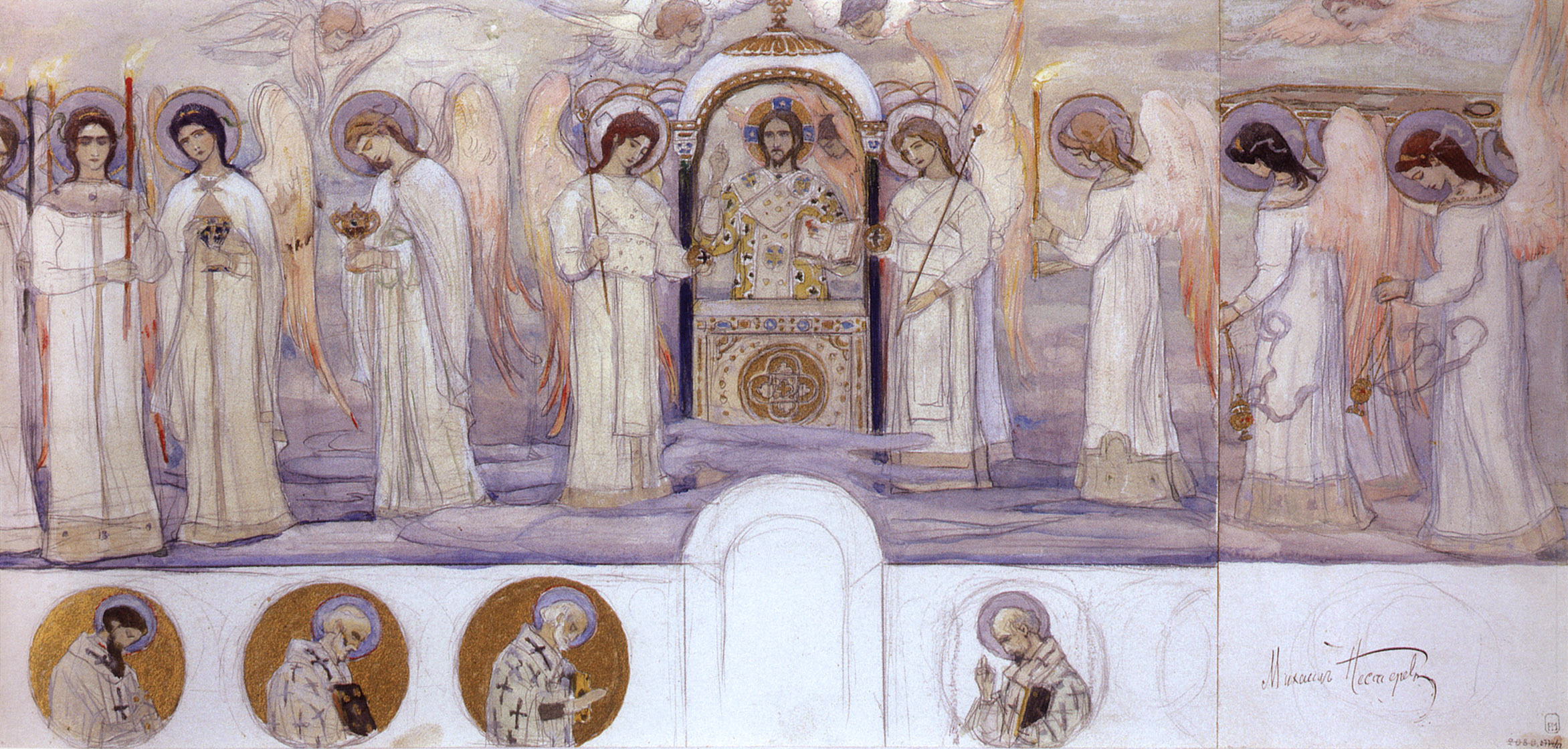 Нестеров М.. Литургия ангелов. 1899-1900