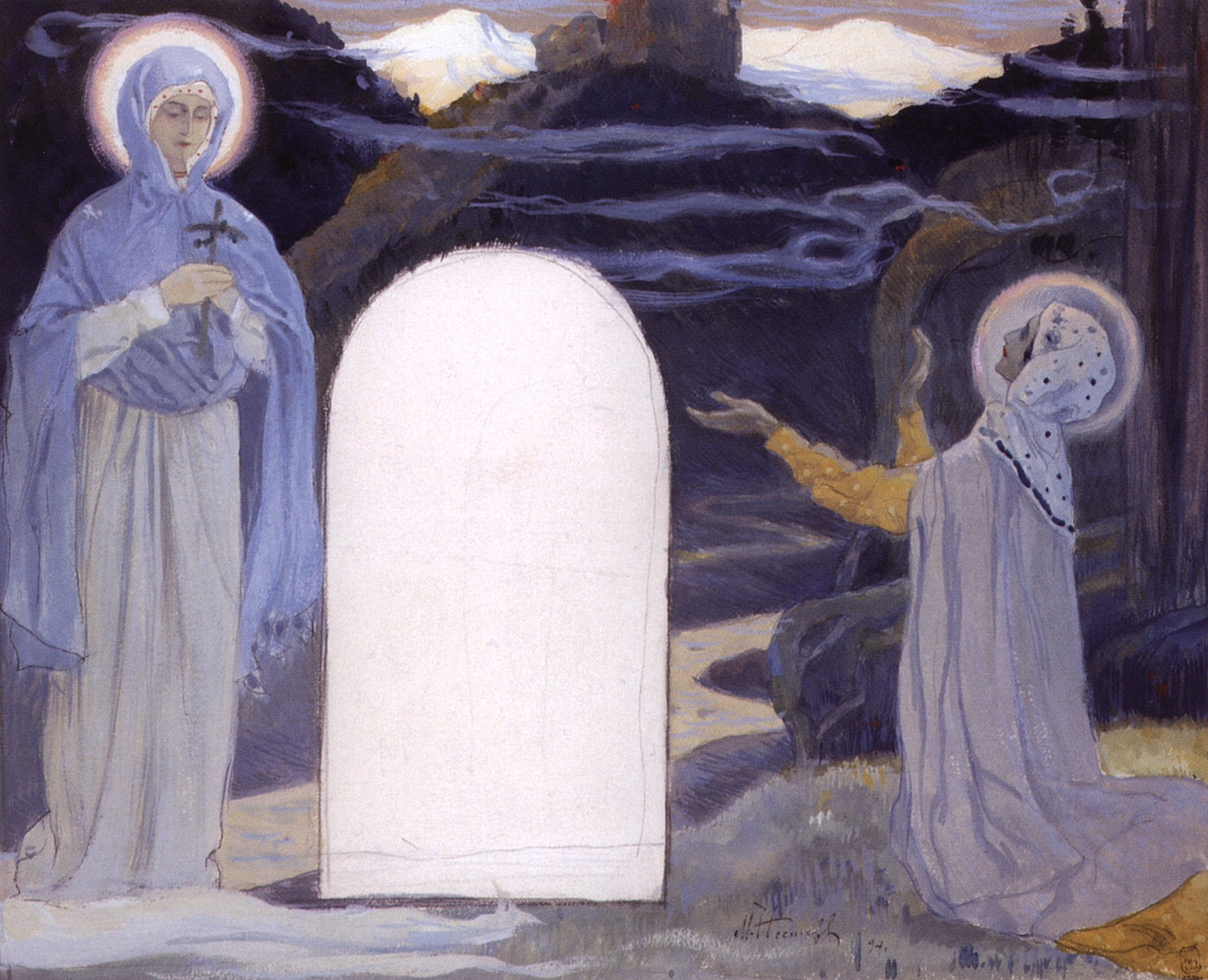 Нестеров М.. Явление Богоматери равноапостольной Нине. 1904