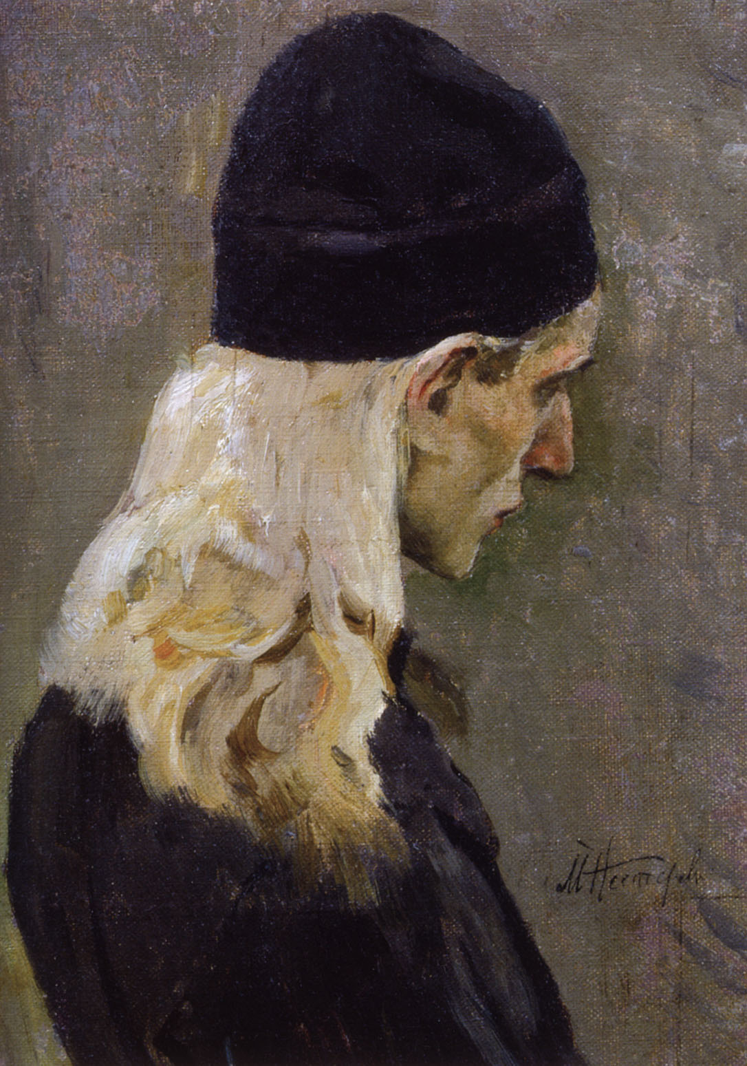 Нестеров М.. Голова молодого монаха. 1895