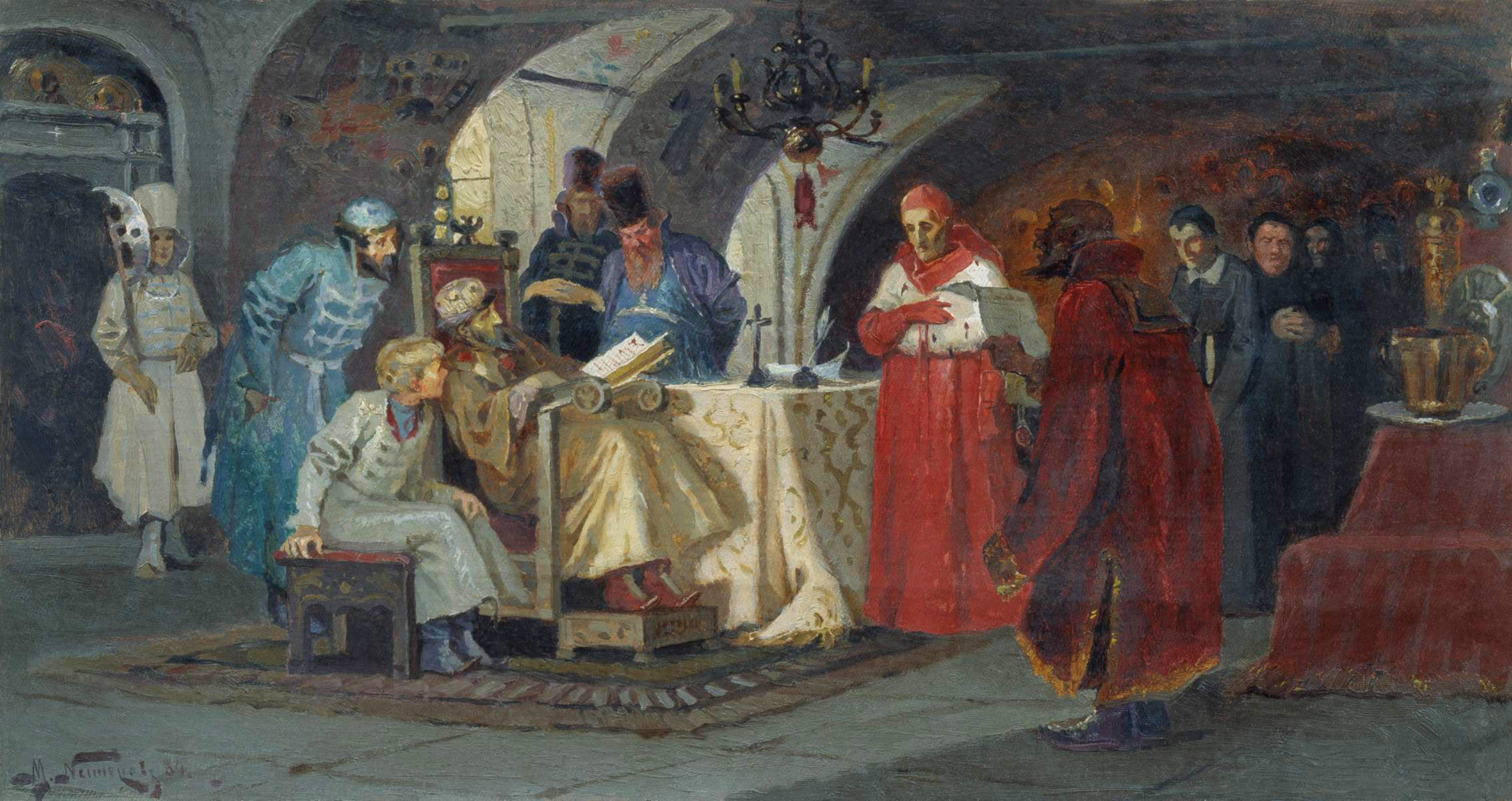 Нестеров М.. Папские послы у Ивана Грозного. 1884