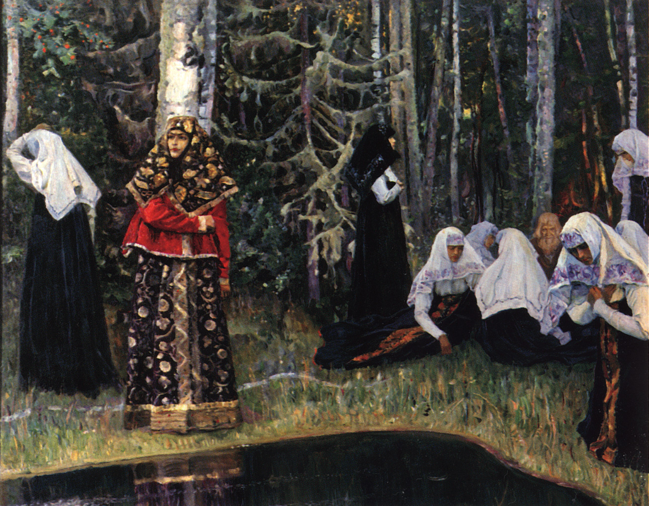 Нестеров М.. В лесах (Соперницы). 1917