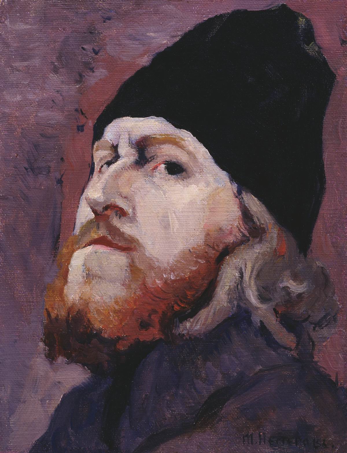 Нестеров М.. Голова монаха (Портрет протодьякона М.К.Холмогорова). 1914