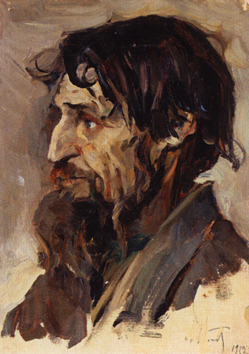 Нестеров М.. Бородатый мужчина. 1912