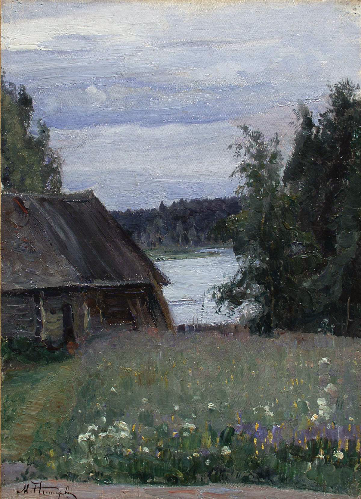 Нестеров М.. Пейзаж с озером