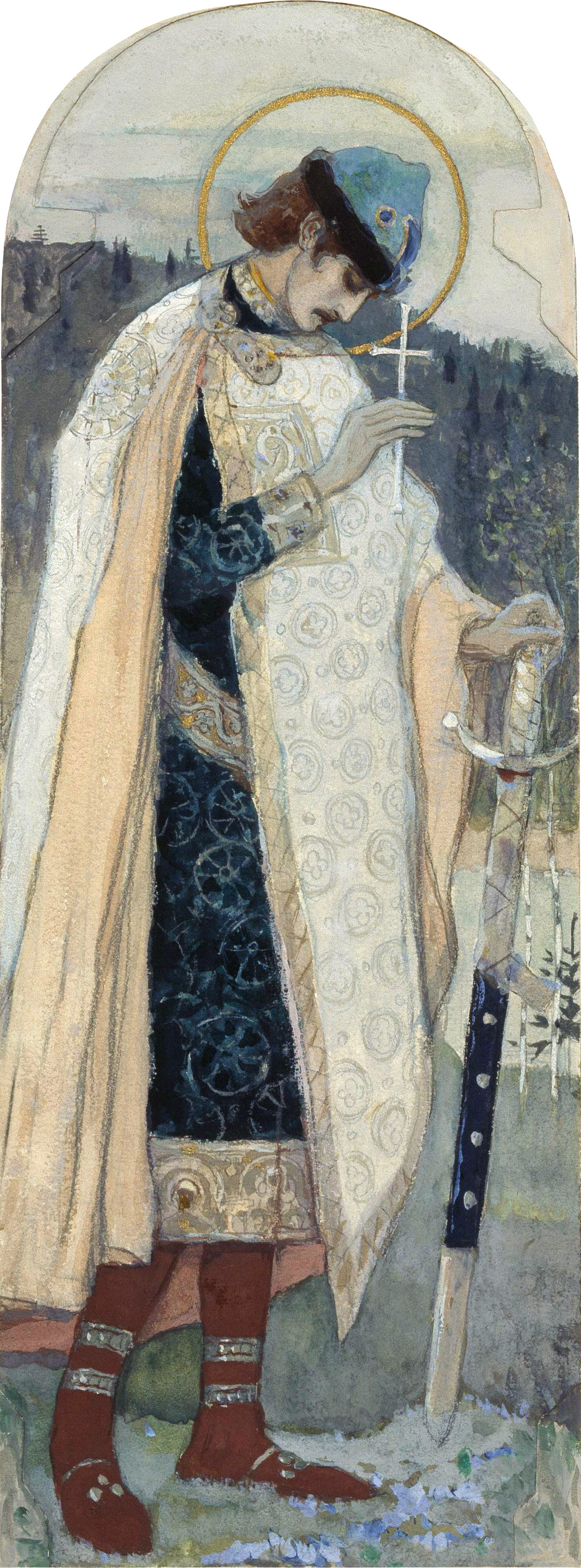 Нестеров М.. Святой князь Борис. 1891