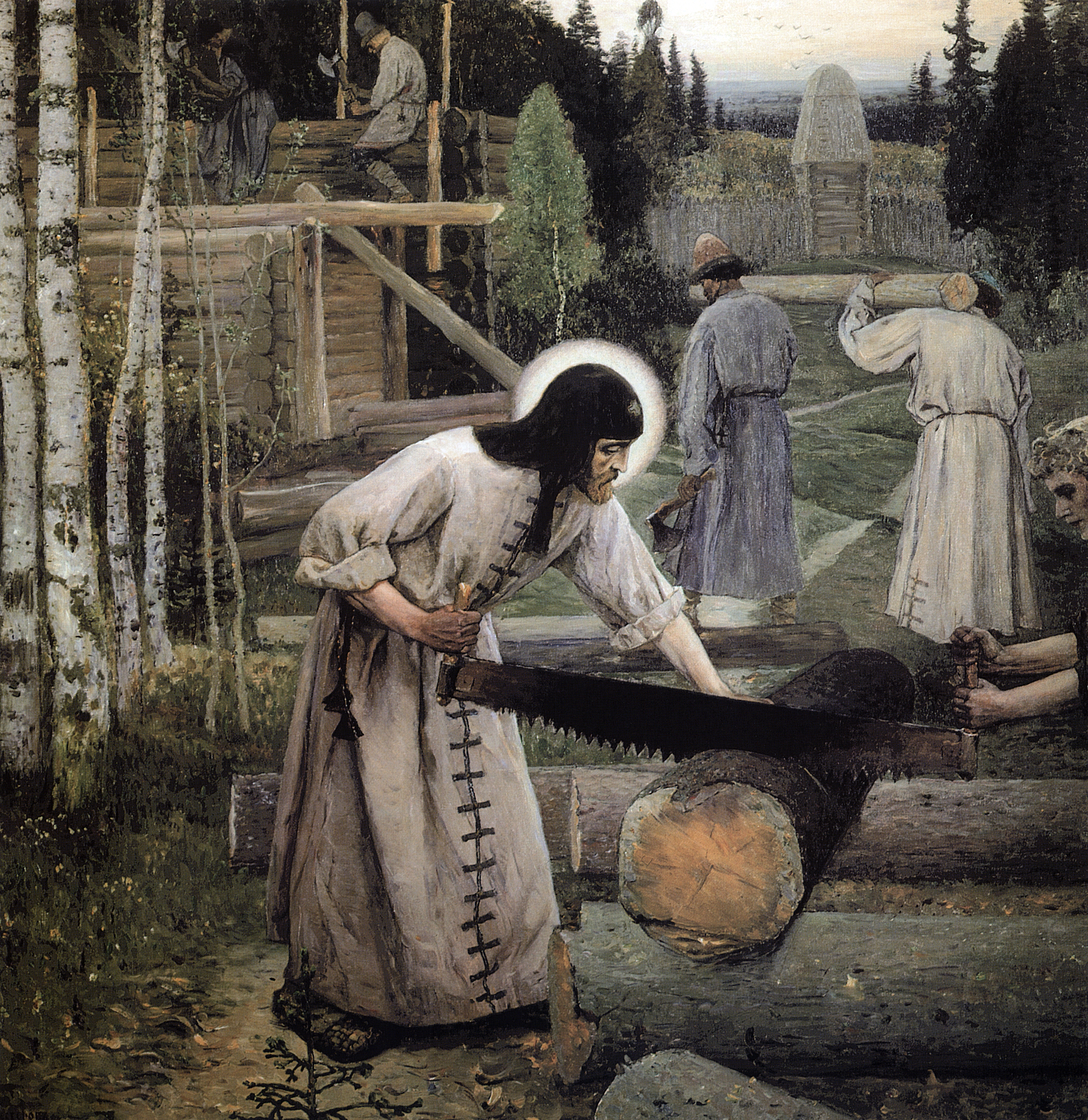Нестеров М.. Труды преподобного Сергия. 1896-1897