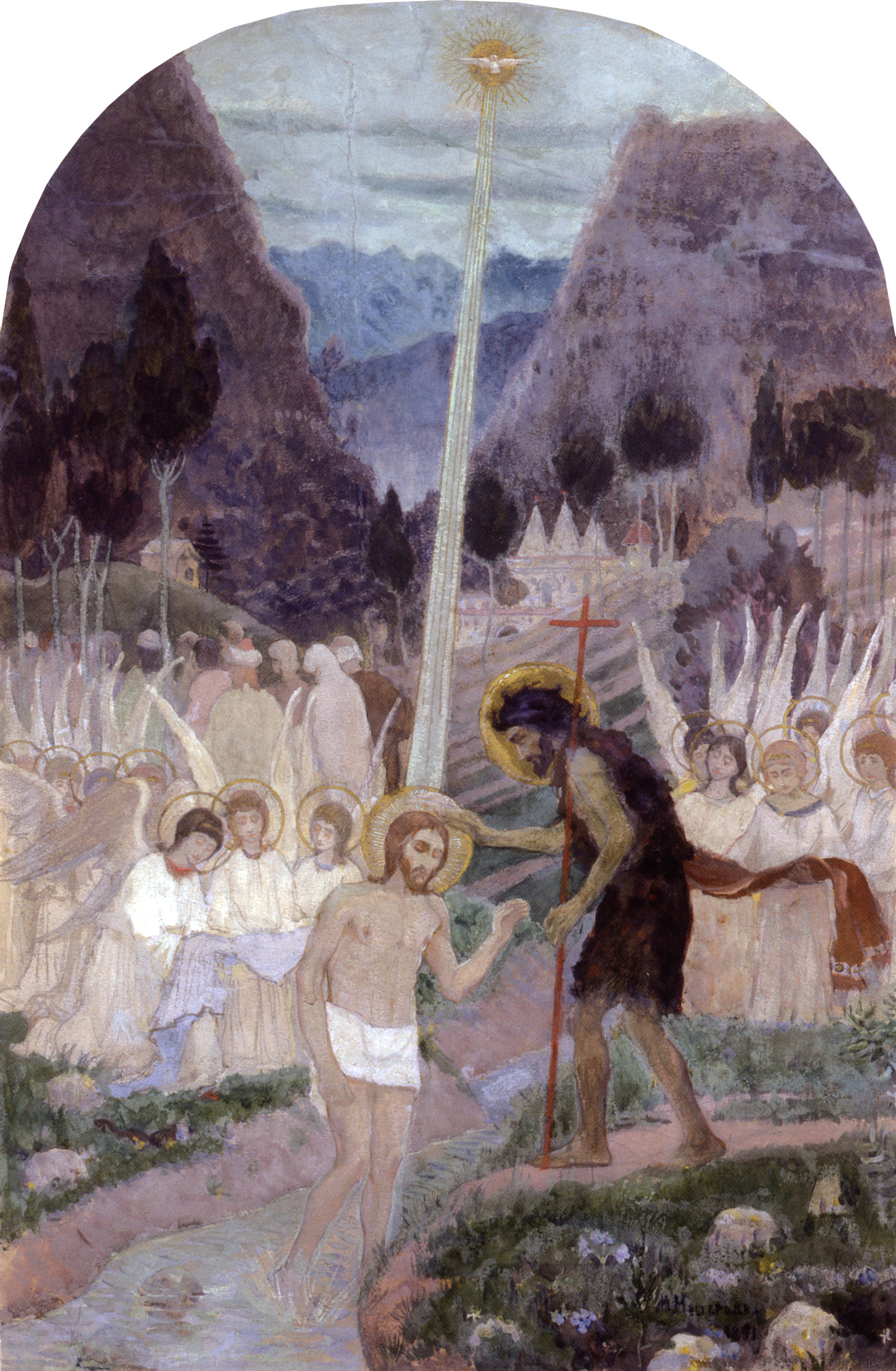 Нестеров М.. Крещение ( Богоявление ). 1891
