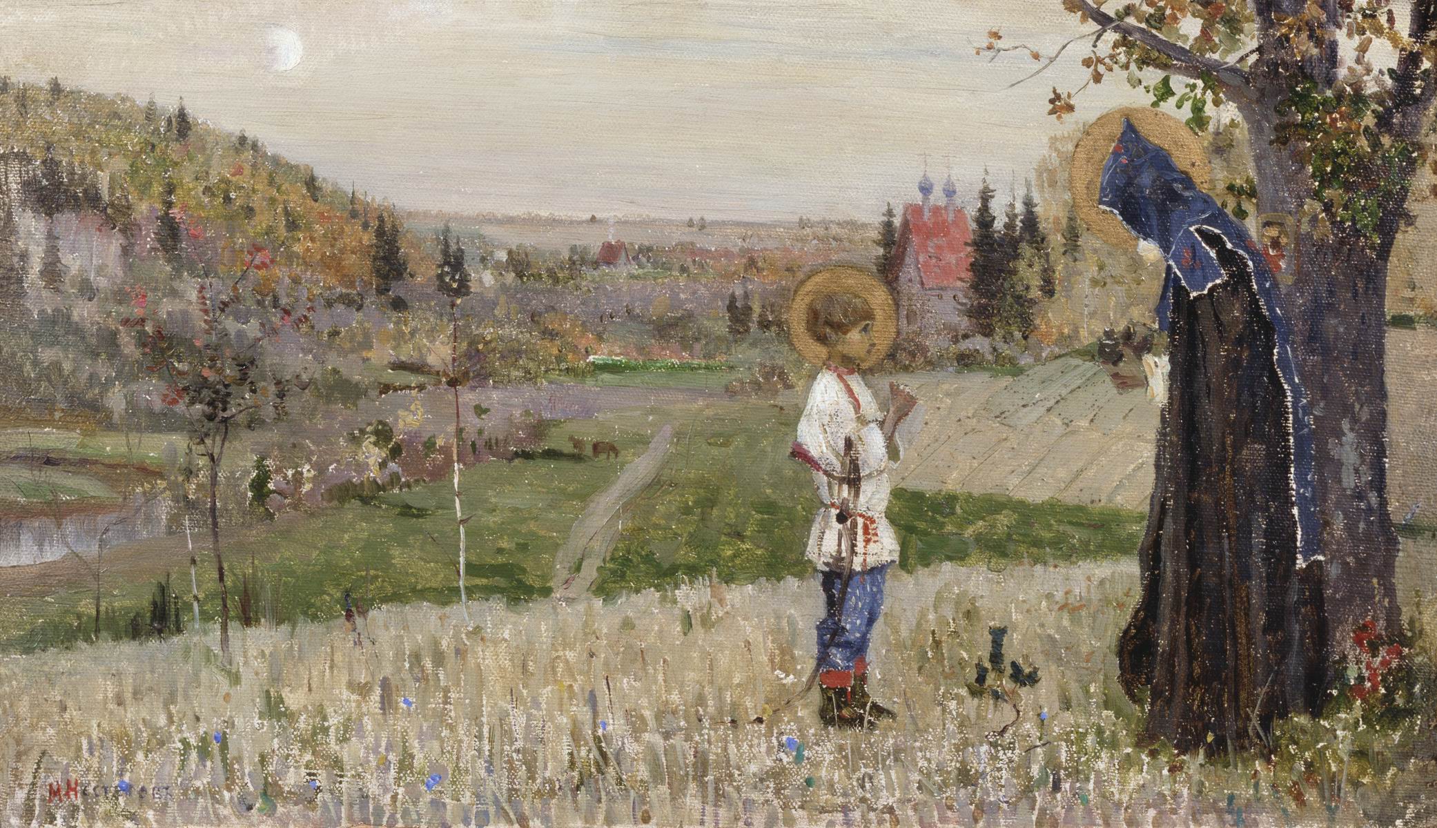 Нестеров М.. Видение отроку Варфоломею. 1889