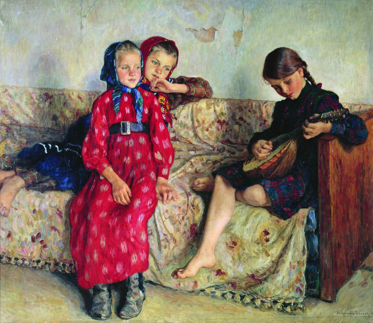 Богданов-Бельский. Деревенские друзья. 1912-1913