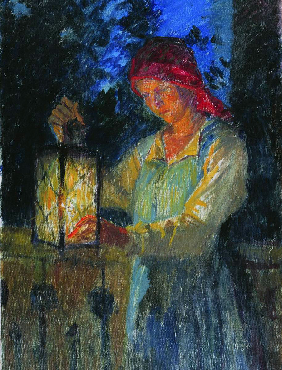 Богданов-Бельский. Девочка с фонарем. 1908