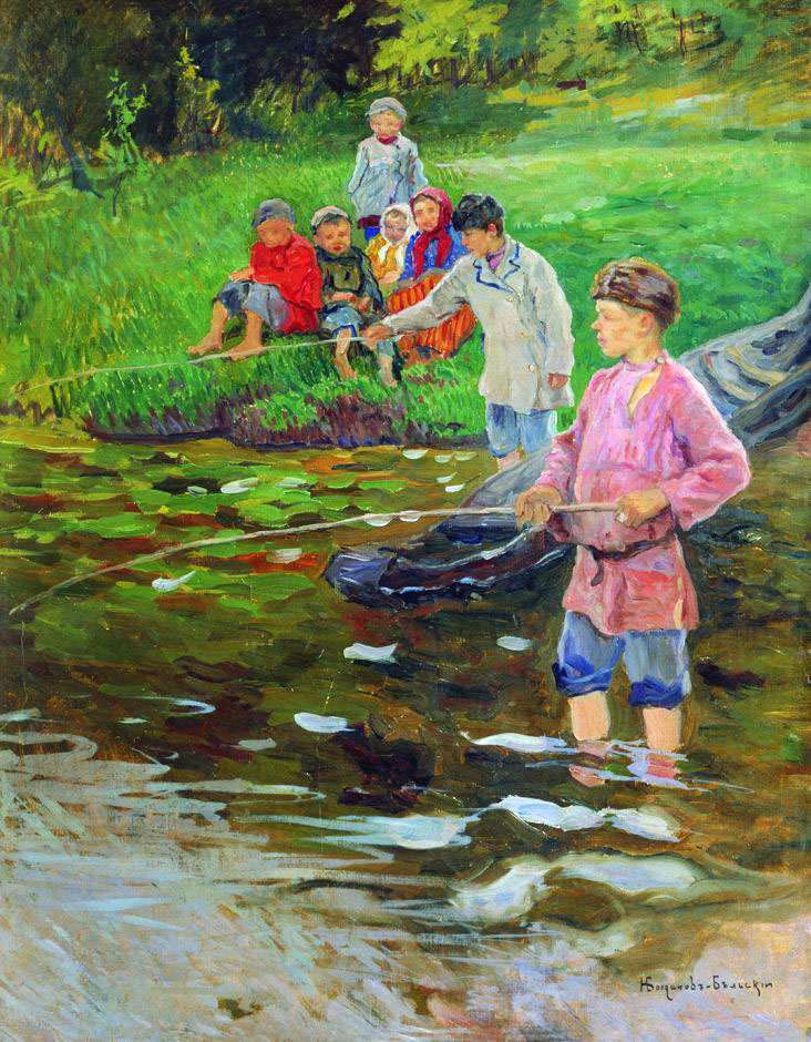 Богданов-Бельский. Дети-рыбаки