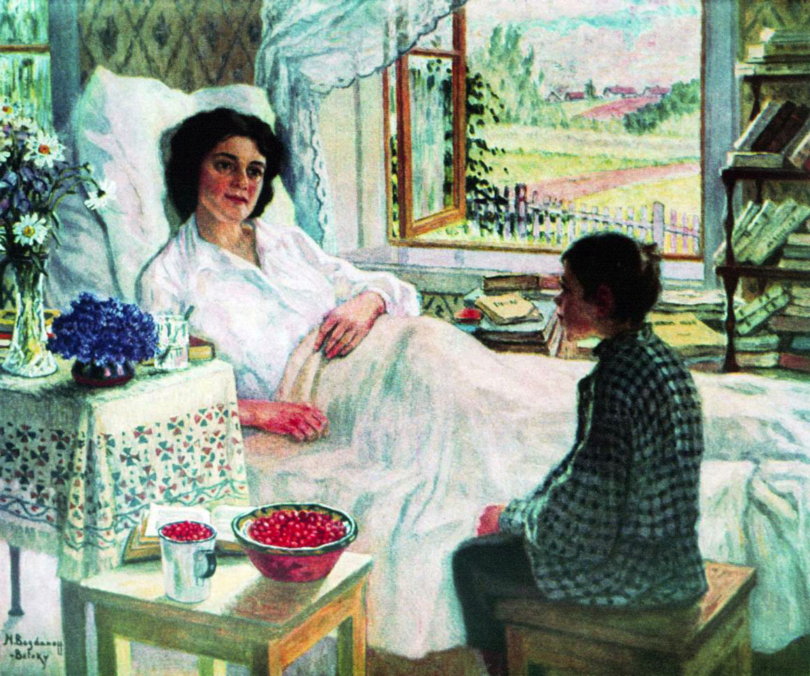 Богданов-Бельский. У больной учительницы. 1920-е