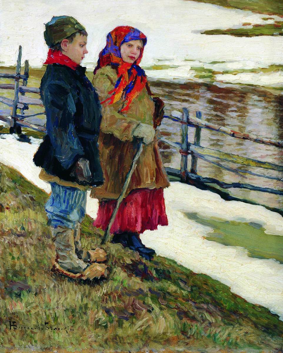 Богданов-Бельский. Крестьянские дети. 1915