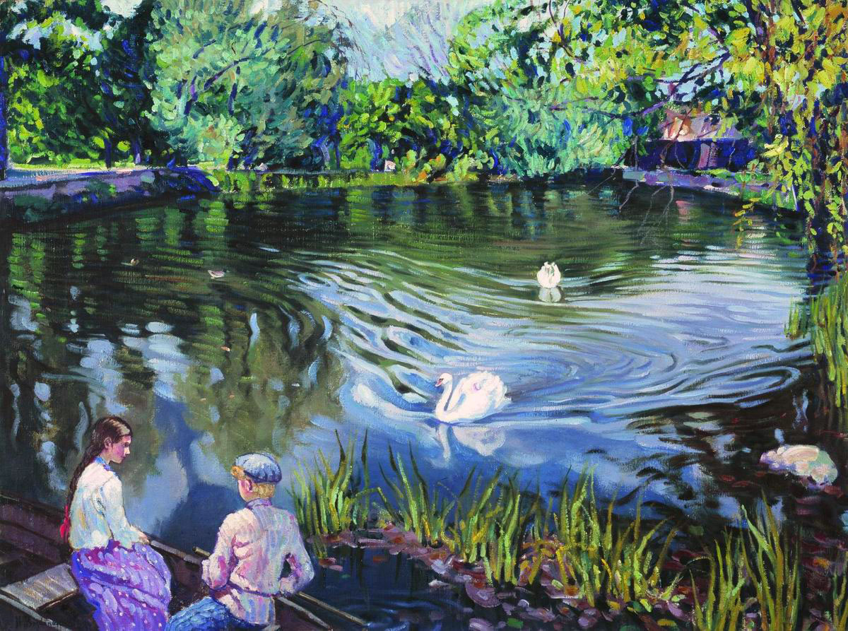 Богданов-Бельский. В лодке. 1930-е