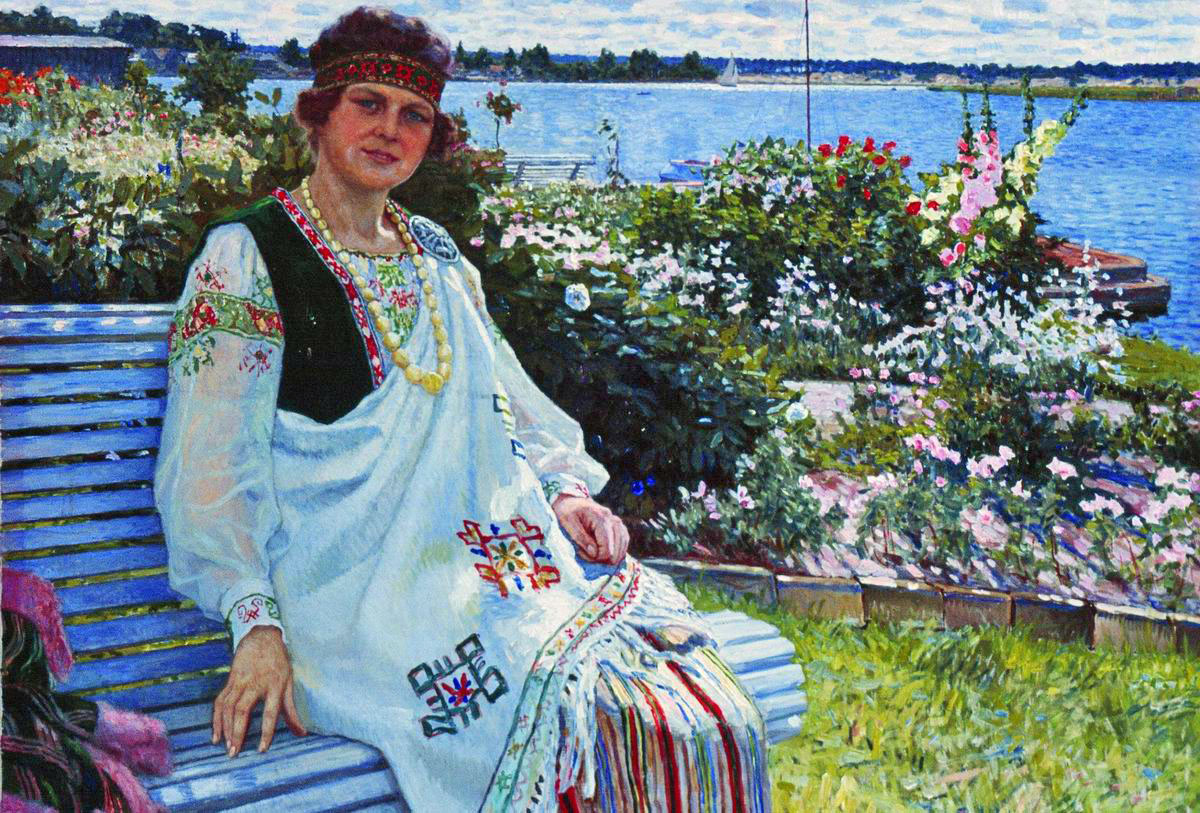 Богданов-Бельский. Весна. Потрет госпожи И.Баумане. 1924