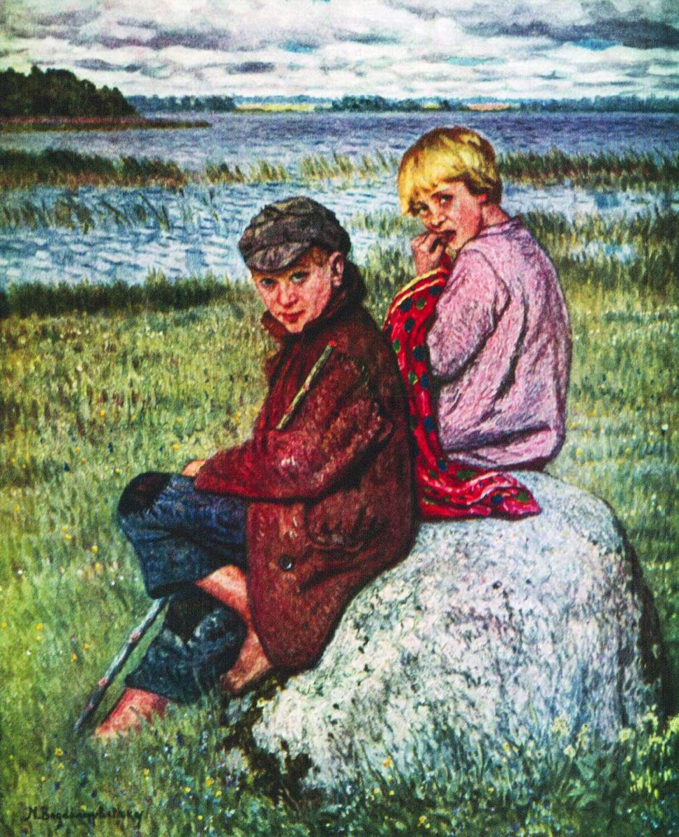 Богданов-Бельский. Деревенские дети. 1930