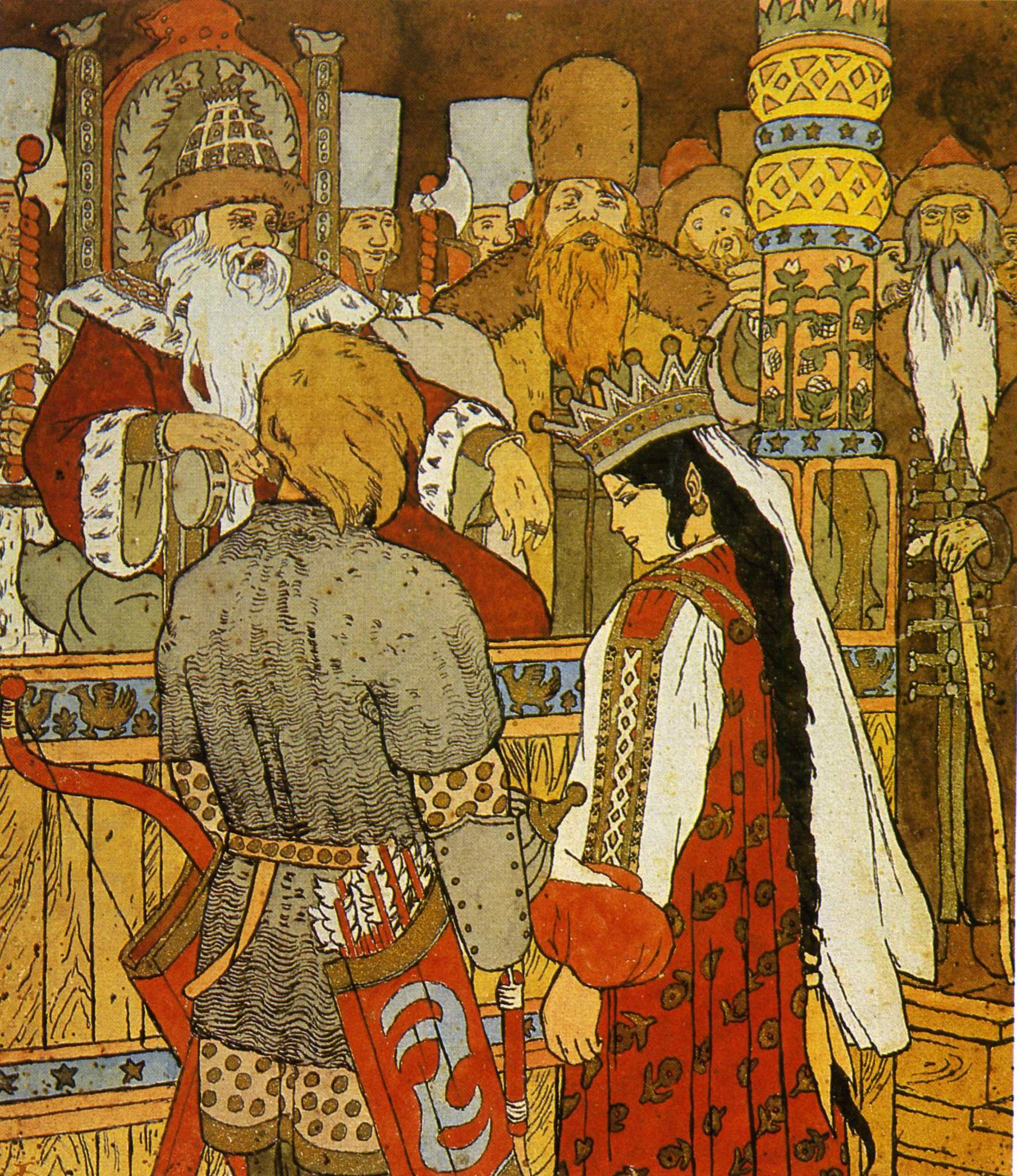 Билибин. Иллюстрация к сказке «Иван-царевич и Серый волк». 1899