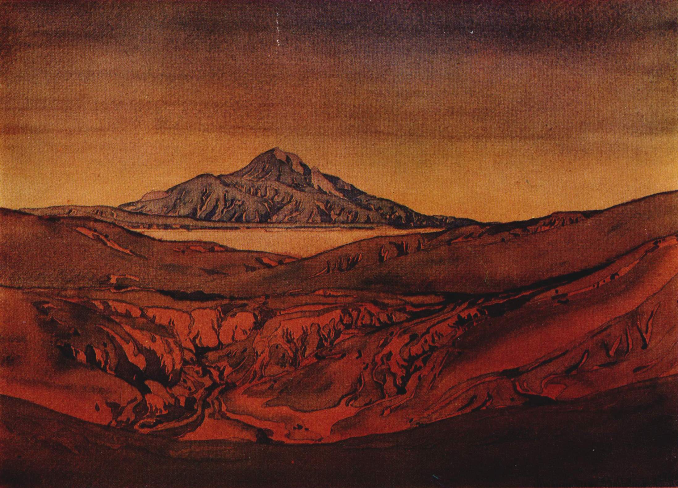 Волошин. Красные холмы. 1925